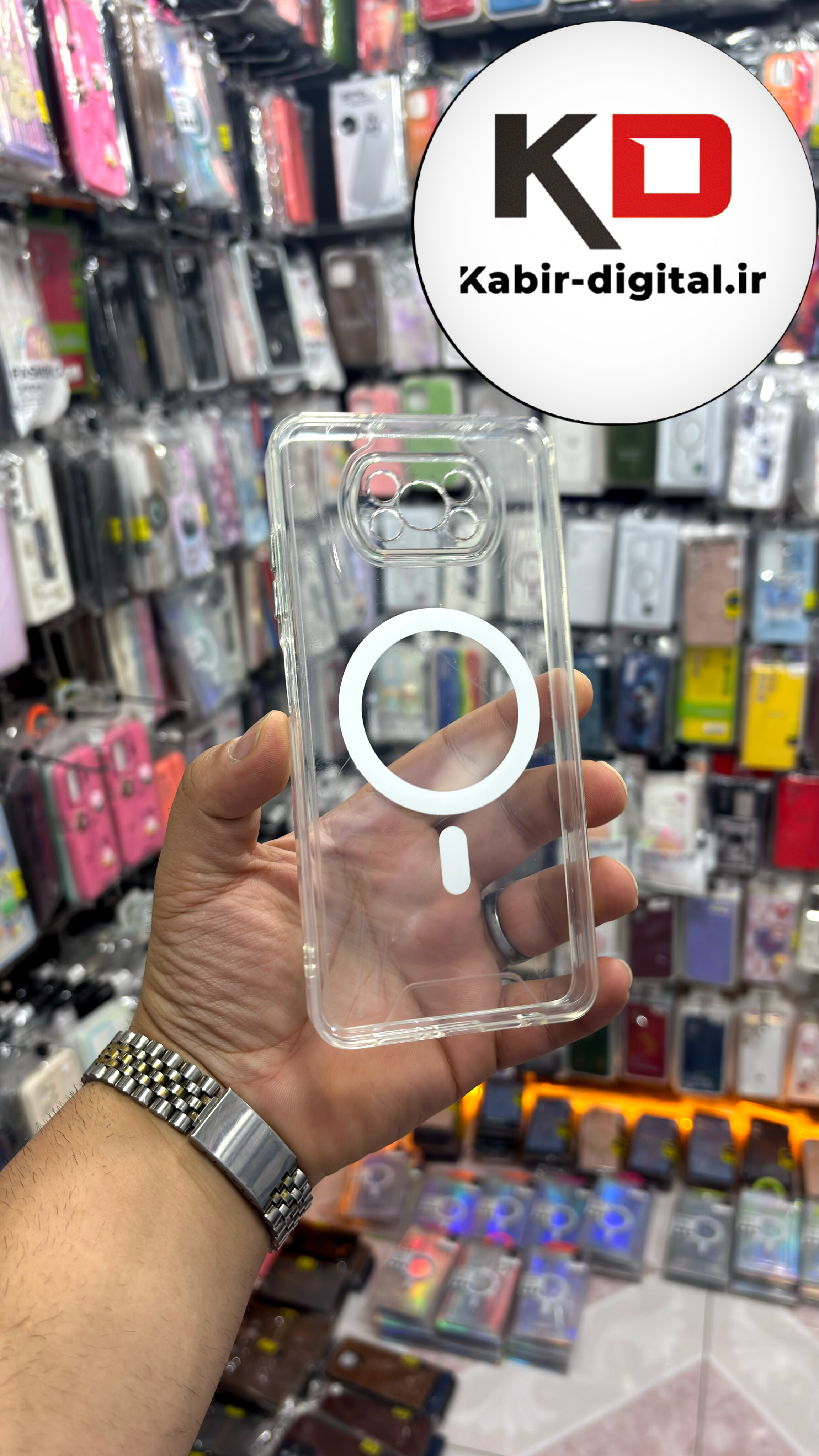 قاب گوشی  POCO  X3 شیائومی شفاف طرح  مگ سیف MagSafe اورجینال محافظ لنزدار