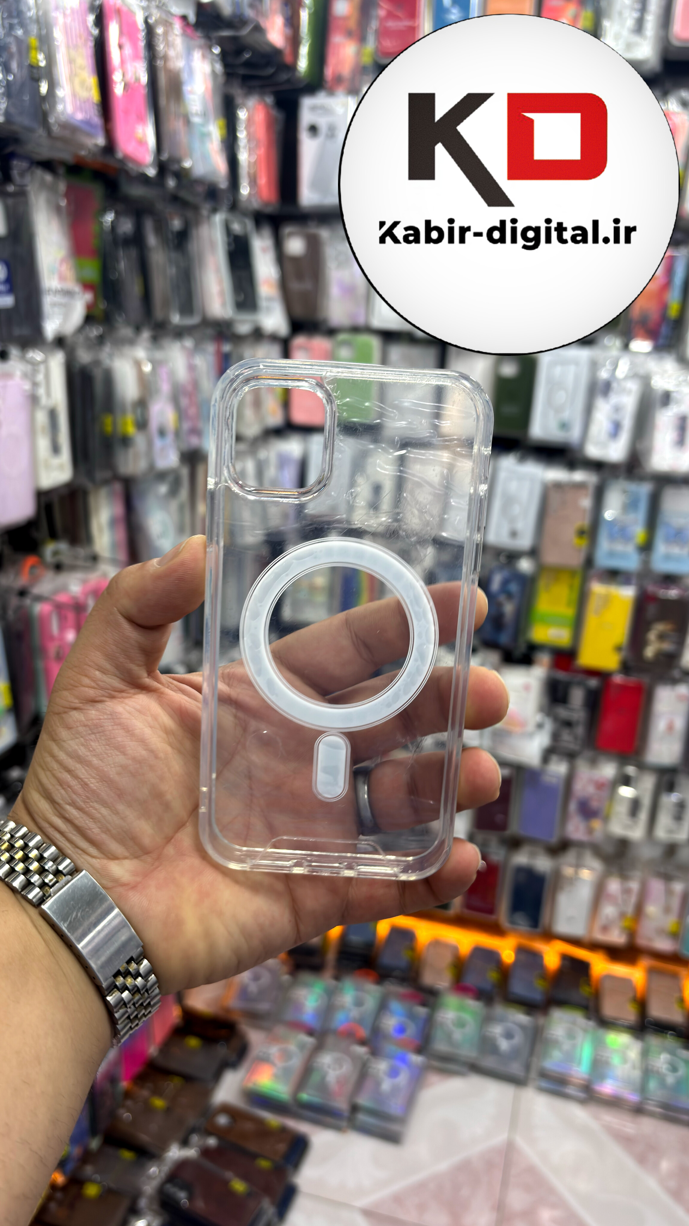 قاب گوشی iPhone ۱1 آیفون شفاف طرح  مگ سیف MagSafe اورجینال محافظ لنزدار