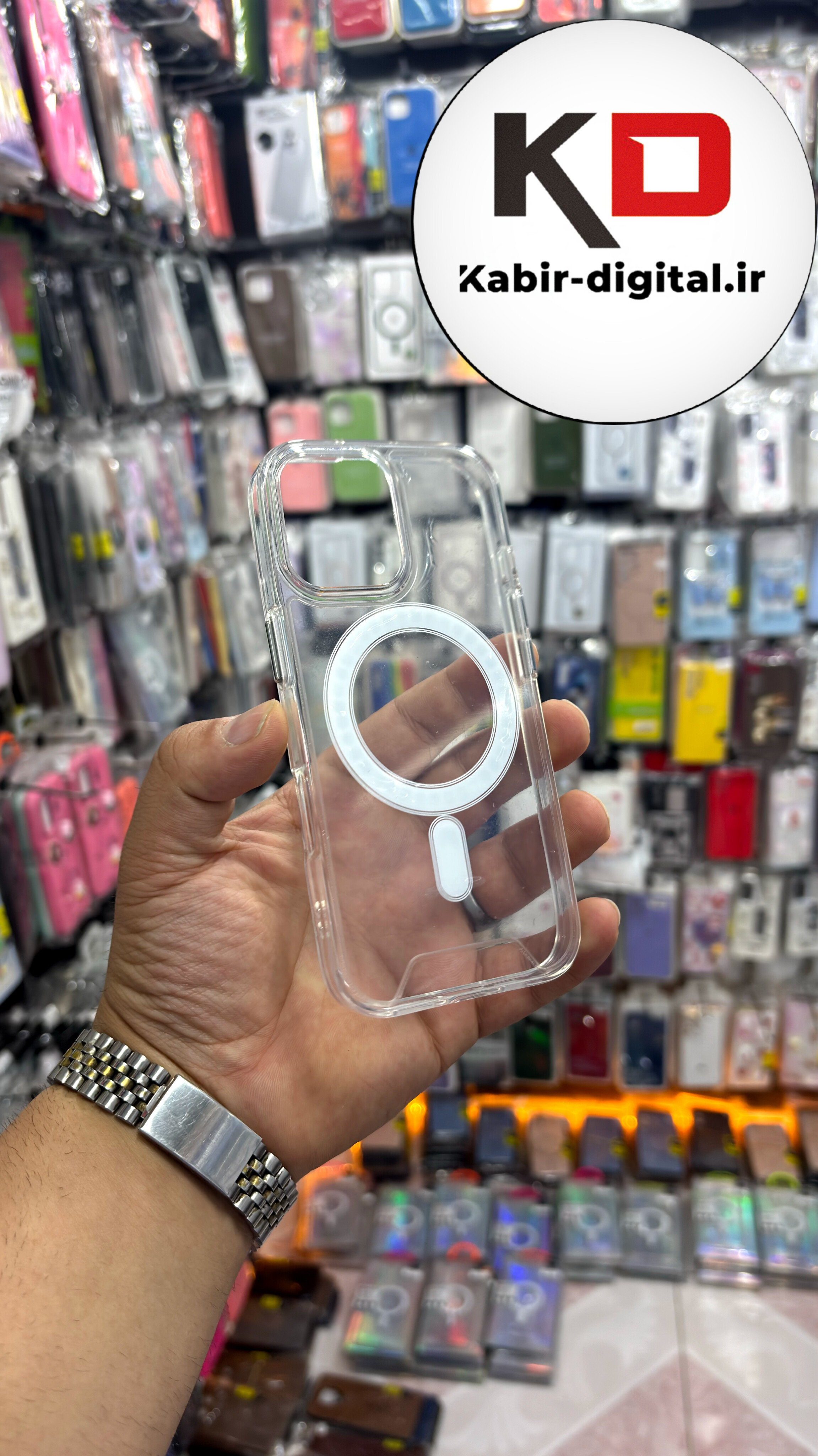 قاب گوشی iPhone ۱7 آیفون شفاف طرح  مگ سیف MagSafe اورجینال محافظ لنزدار