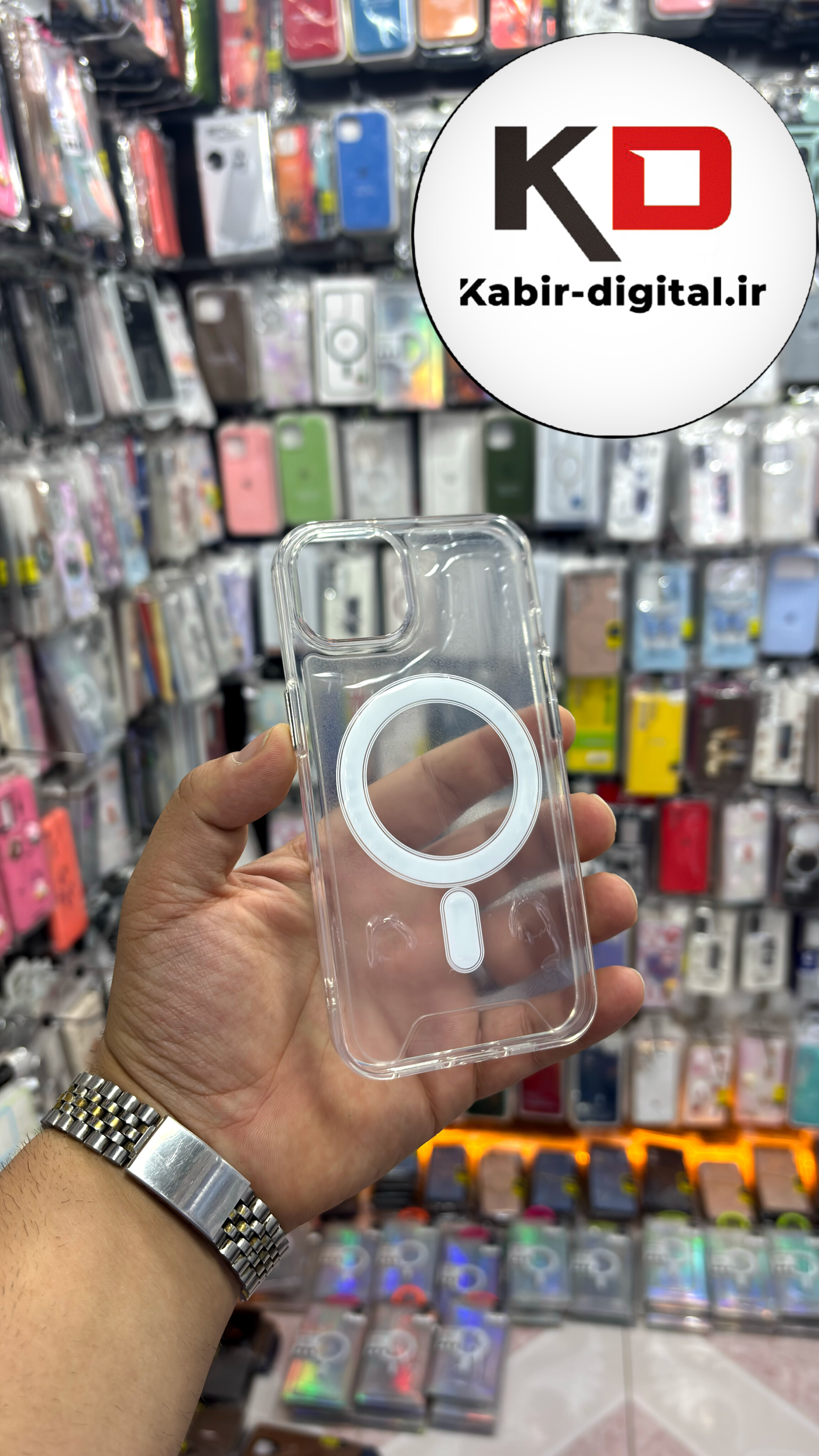 قاب گوشی iPhone ۱۳ آیفون شفاف طرح  مگ سیف MagSafe اورجینال محافظ لنزدار
