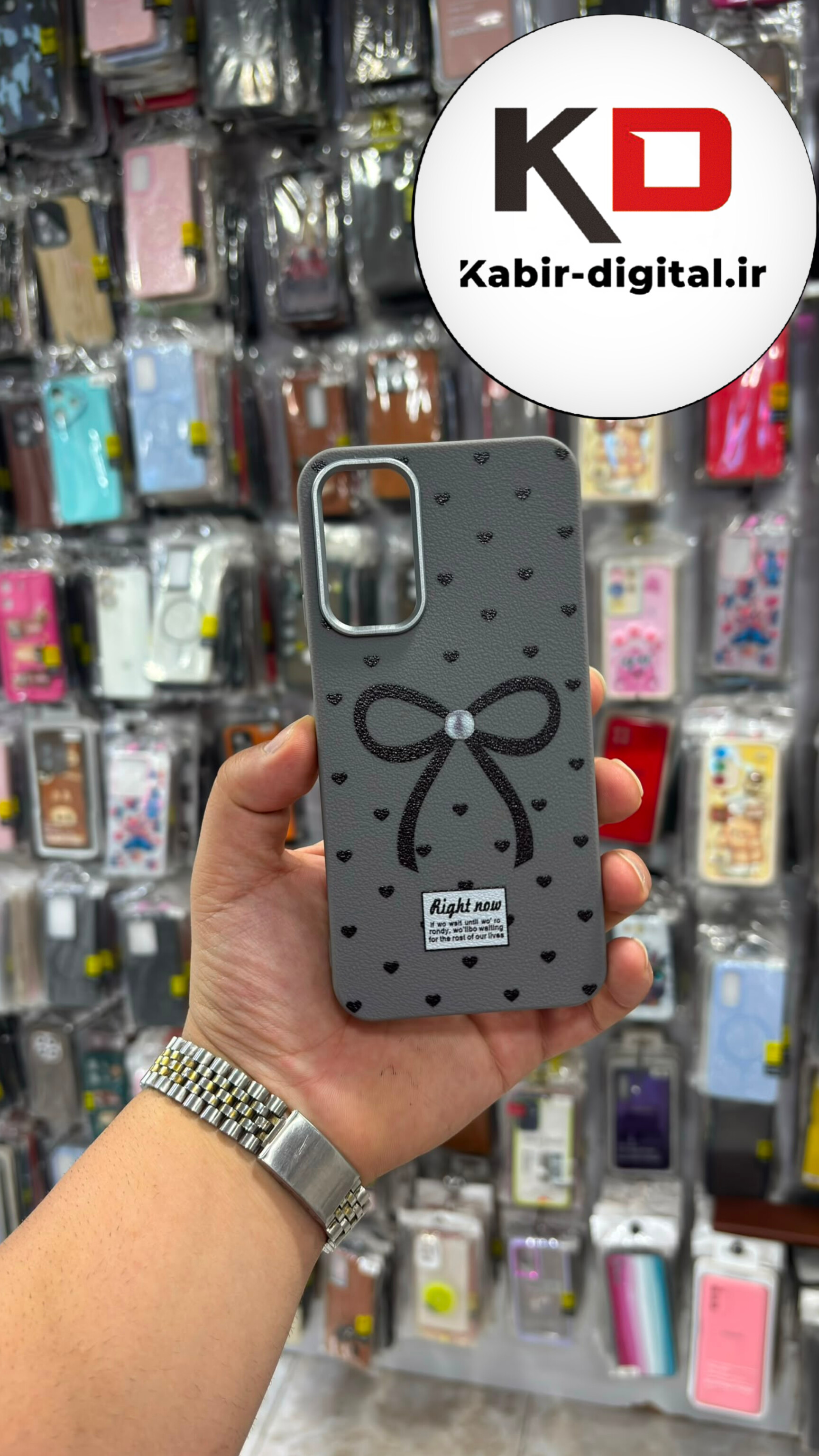 قاب گوشی Galaxy A15 / A25 / A24 سامسونگ لدر دیزاین SOFT Lether Design سیلیکونی طرح پاپیون مشکی