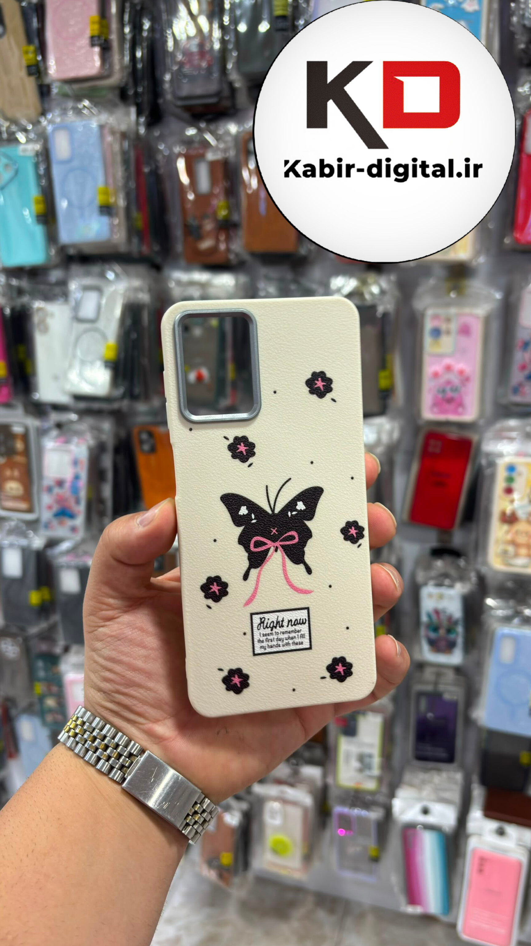 قاب گوشی Galaxy A12 / M12 سامسونگ لدر دیزاین SOFT Lether Design سیلیکونی طرح پاپیون کرمی