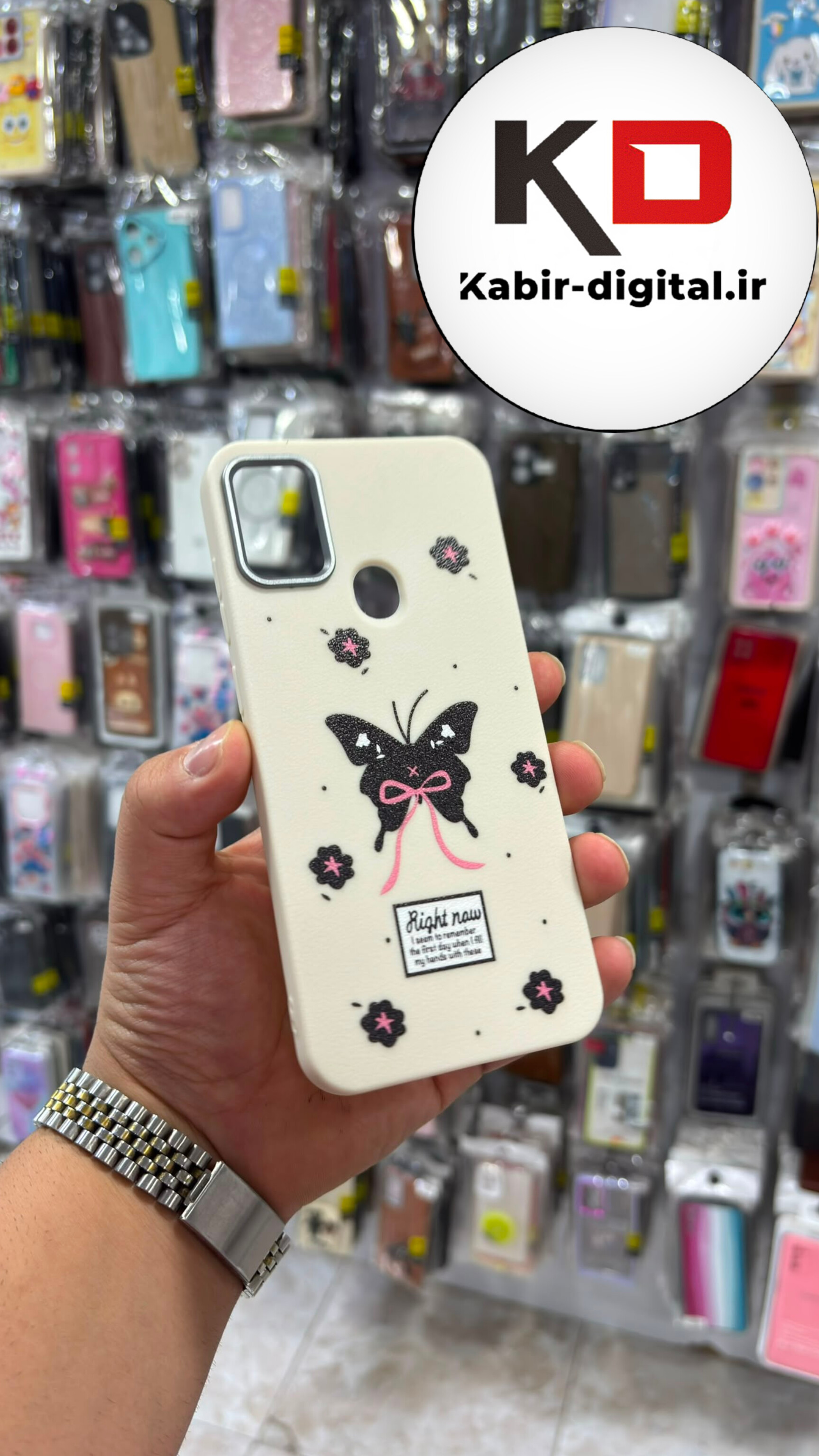 قاب گوشی Galaxy A11 / M11 سامسونگ لدر دیزاین SOFT Lether Design سیلیکونی طرح پاپیون کرمی