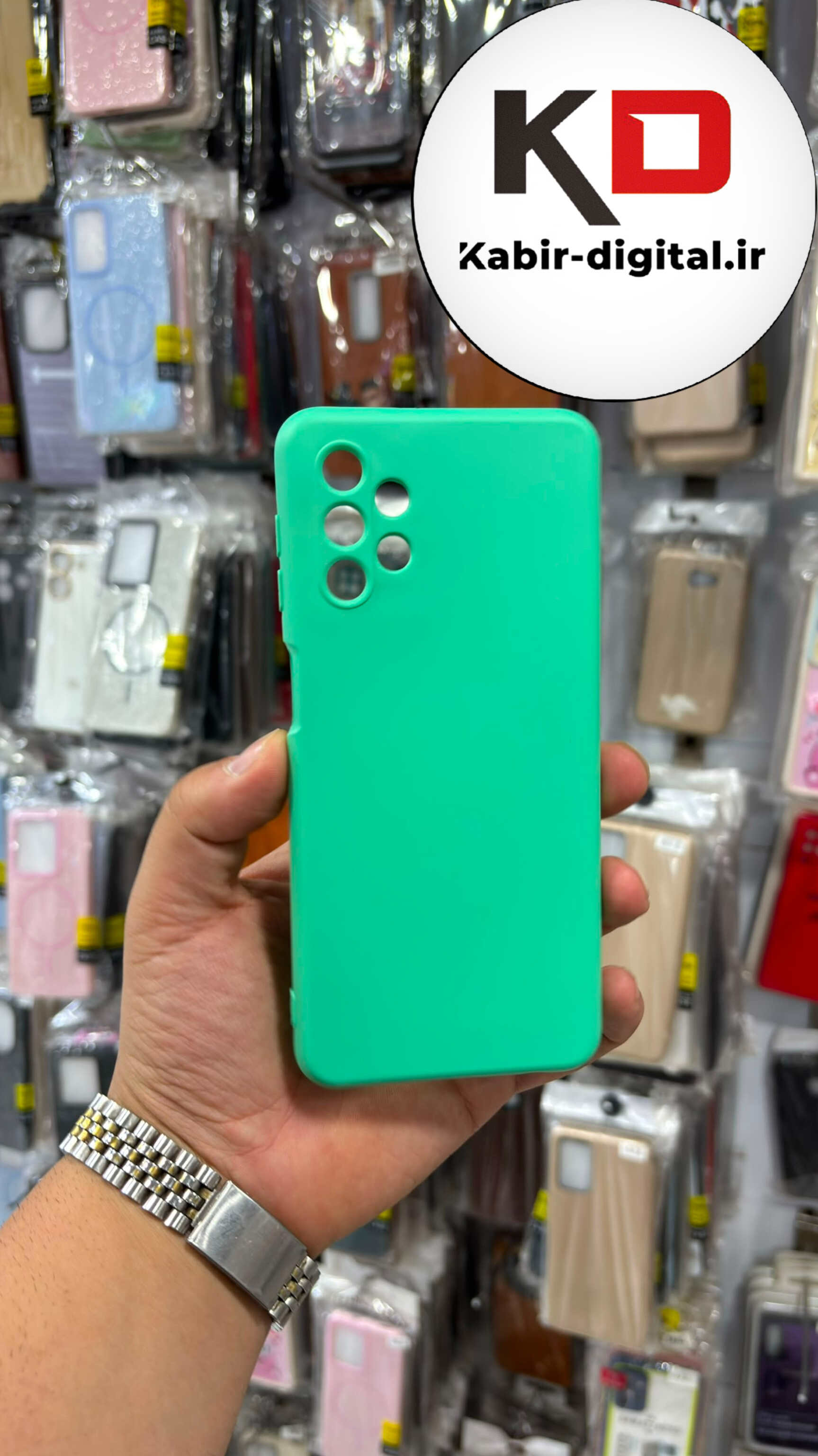 قاب گوشی Galaxy A13 / A23 / A32 5G سامسونگ  سیلیکونی اورجینال درجه یک زیربسته سبز