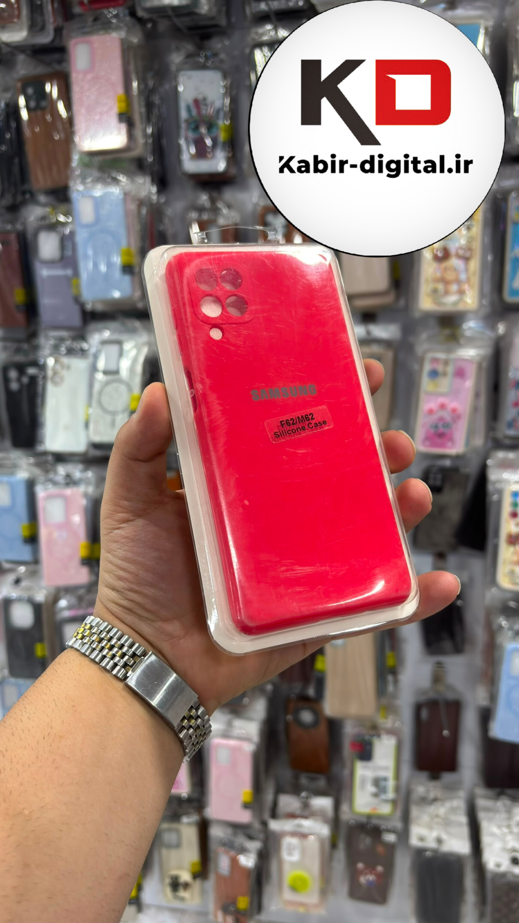 قاب گوشی Galaxy M62 / M53 / F62 سامسونگ سیلیکونی اورجینال درجه یک زیربسته قرمز