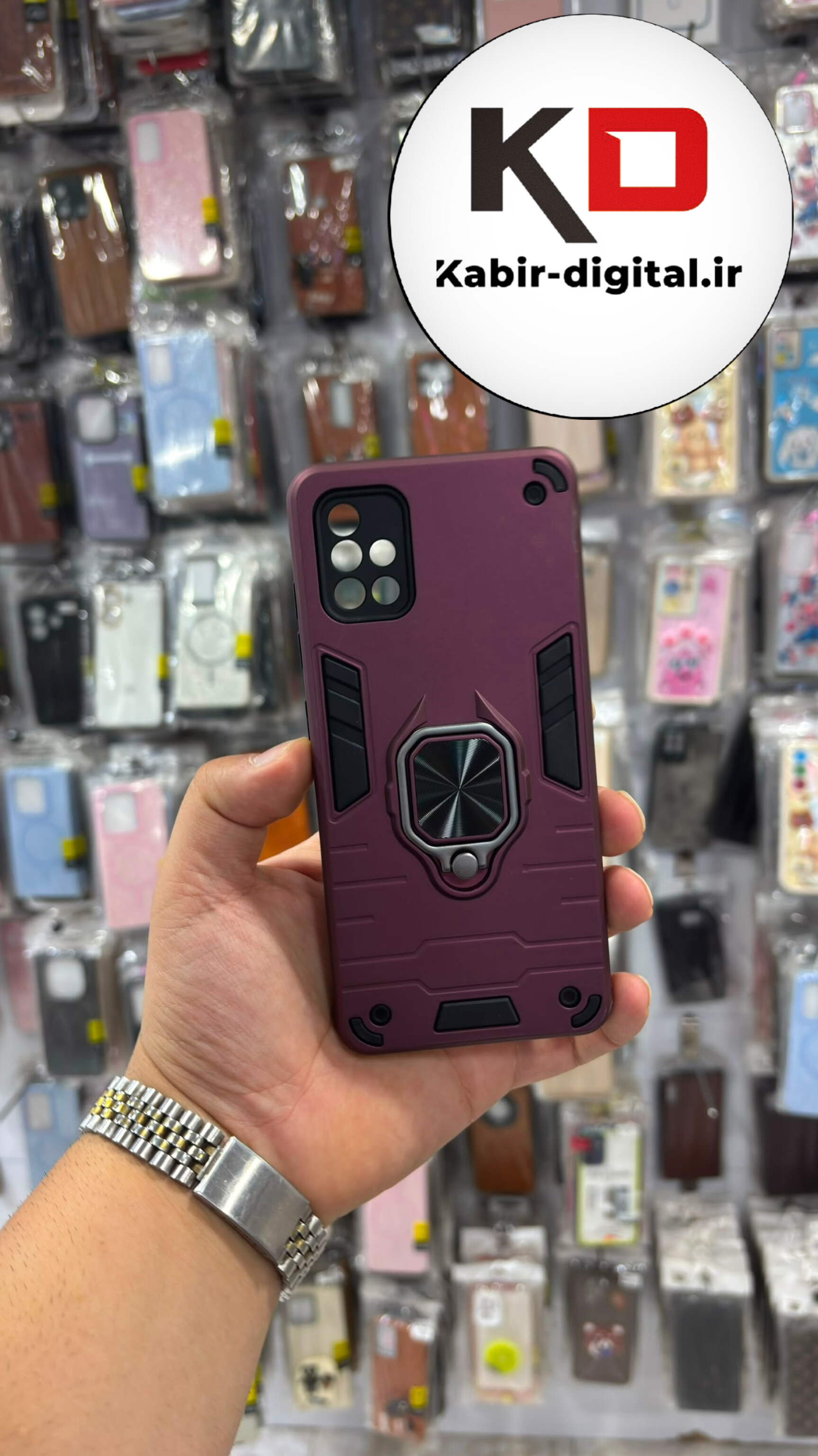 قاب گوشی Galaxy A51 سامسونگ طرح ضد ضربه بتمن فول کاور هولدر دار جیگری