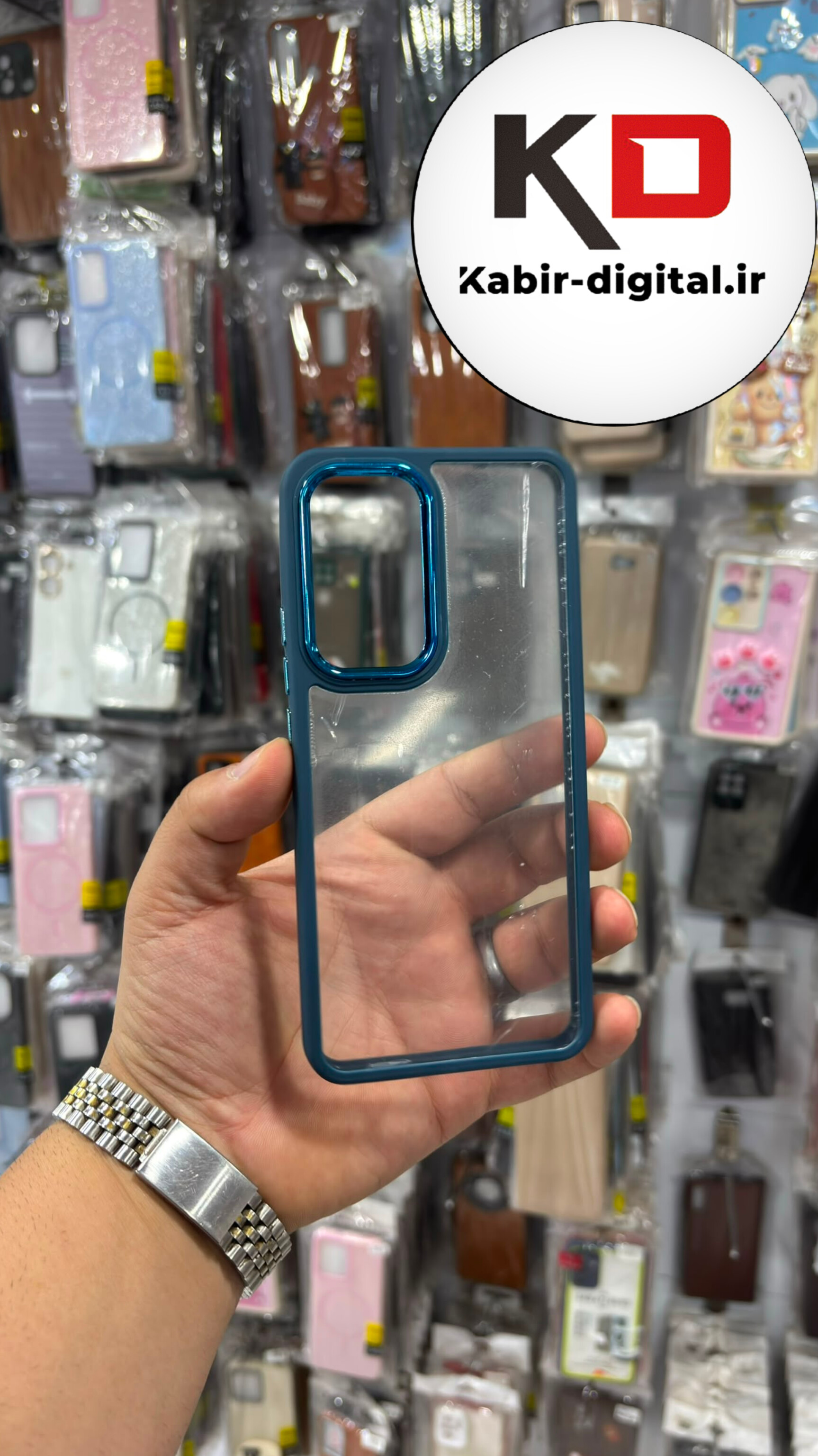 قاب گوشی MI 12 T / MI 12 T PRO  شیائومی New Skin اورجینال متال دور سیلیکونی شفاف آبی