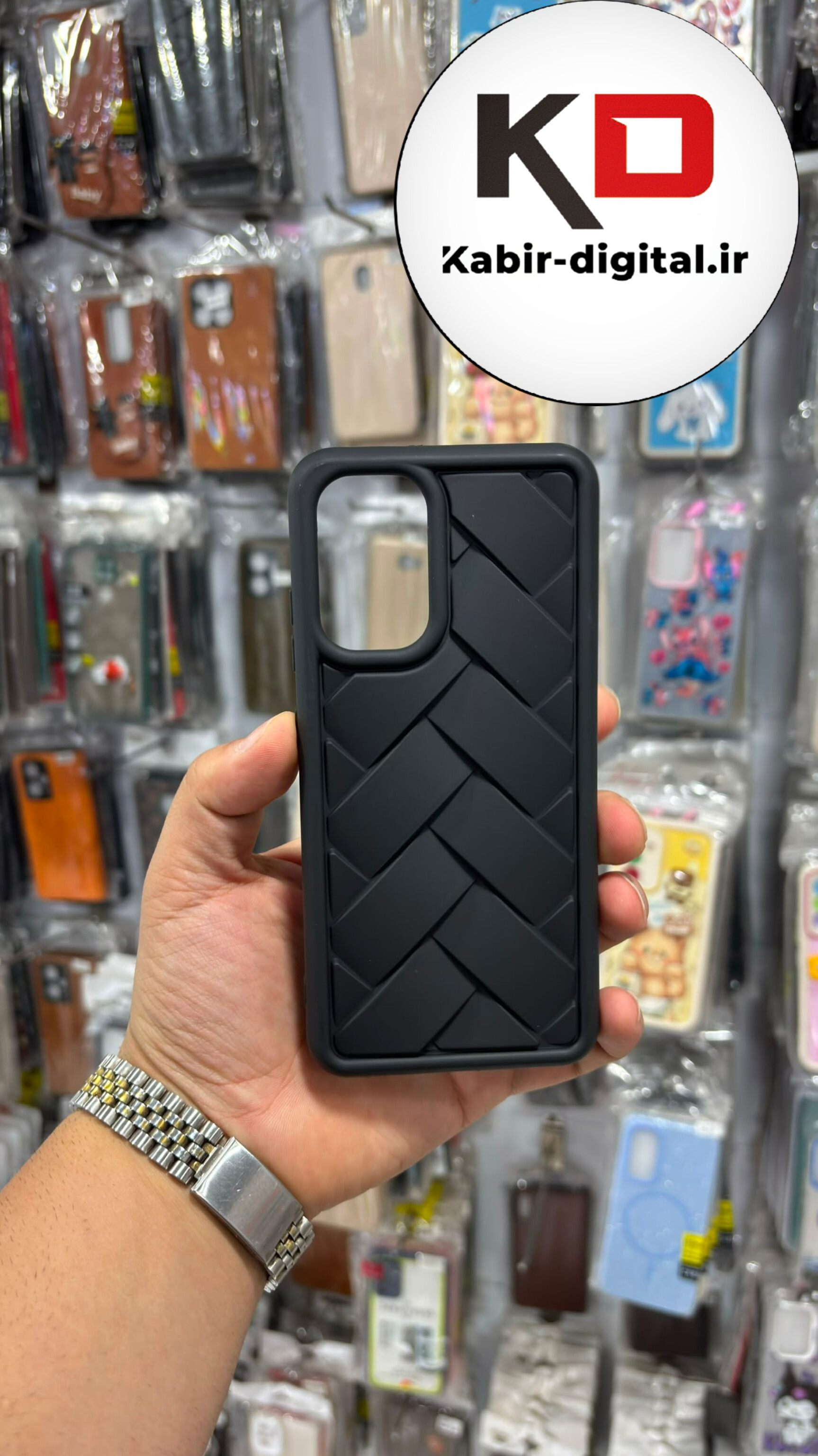 قاب گوشی Galaxy A32 سامسونگ طرح سیلیکونی Solid برجسته آجری مشکی