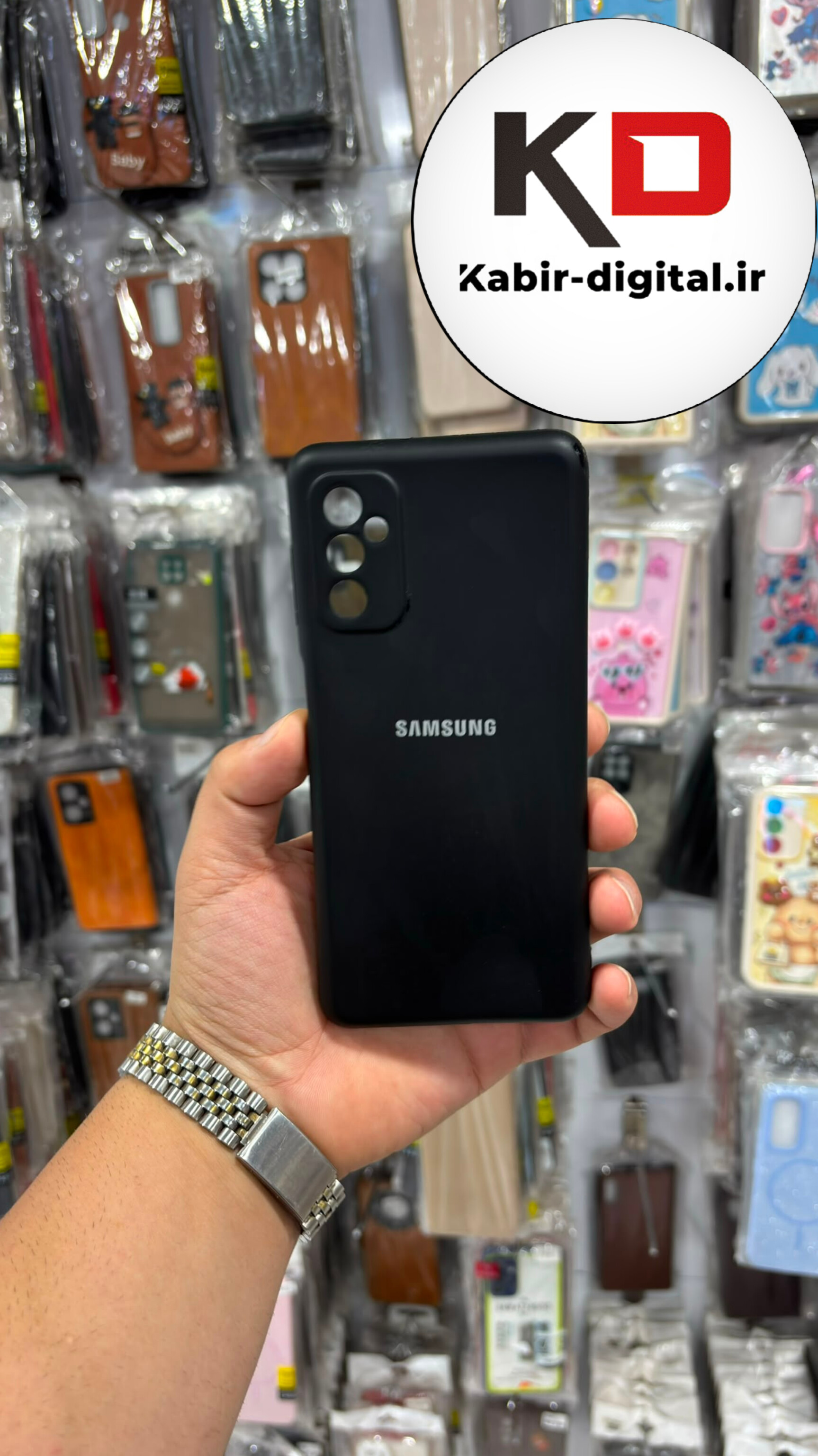 قاب گوشی Galaxy M52 سامسونگ سیلیکونی اورجینال درجه یک زیربسته مشکی