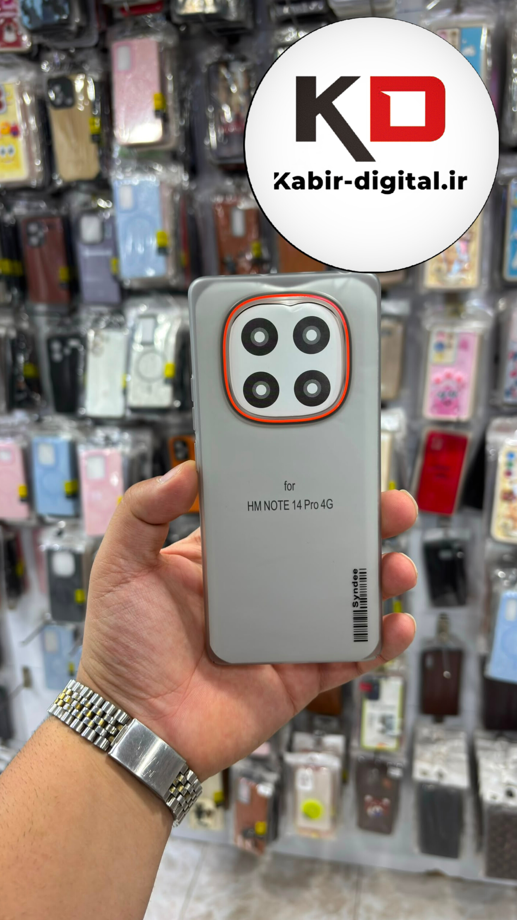 قاب گوشی Redmi Note 14 Pro 4G /Note 14 Pro 5G / Note 14 Pro Plus/ POCO X7 / Note 15 شیائومی  Syndee مات طرح اسپرت لنز برجسته نارنجی سفید