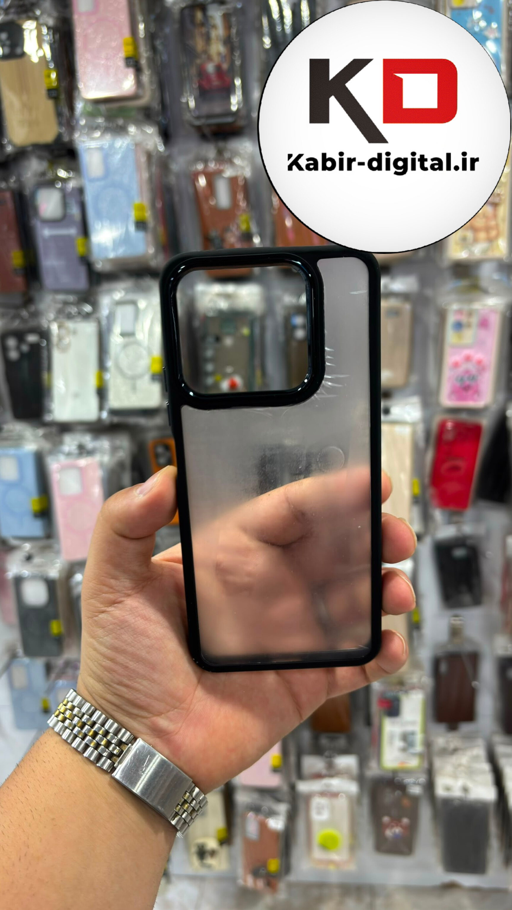 قاب گوشی Honor X8A آنر New Skin اورجینال متال دور سیلیکونی شفاف مشکی