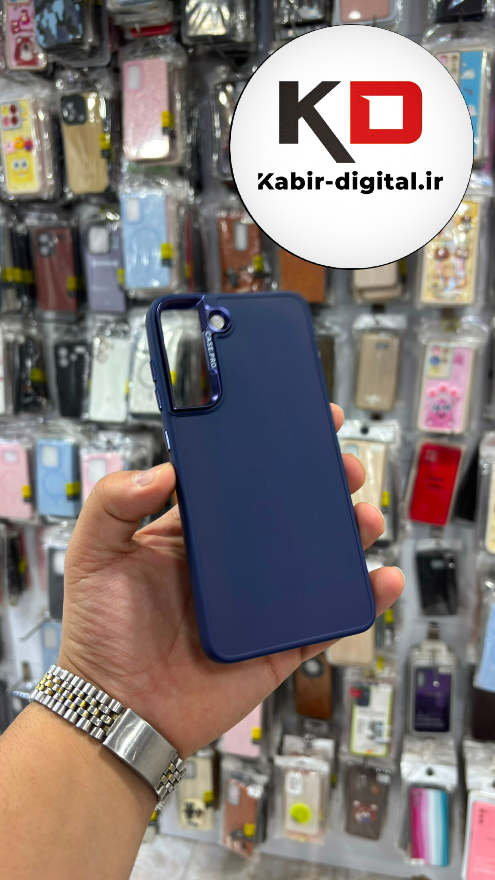 قاب گوشی Galaxy S21 FE سامسونگ سیلیکونی CASE PRO لنز اسپرت متال آبی