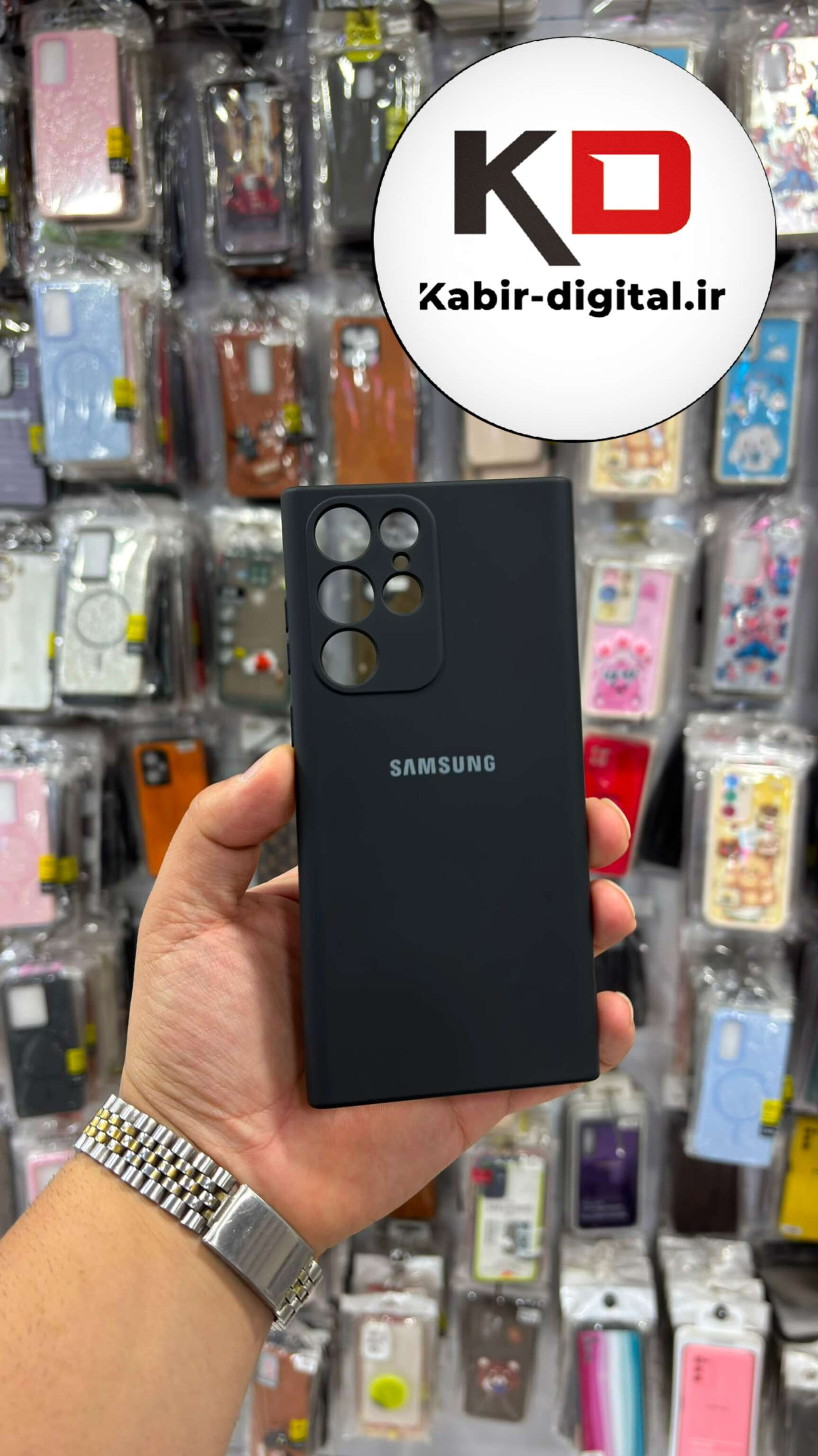 قاب گوشی Galaxy S22 Ultra سامسونگ سیلیکونی اورجینال درجه یک زیر بسته محافظ لنزدار مشکی