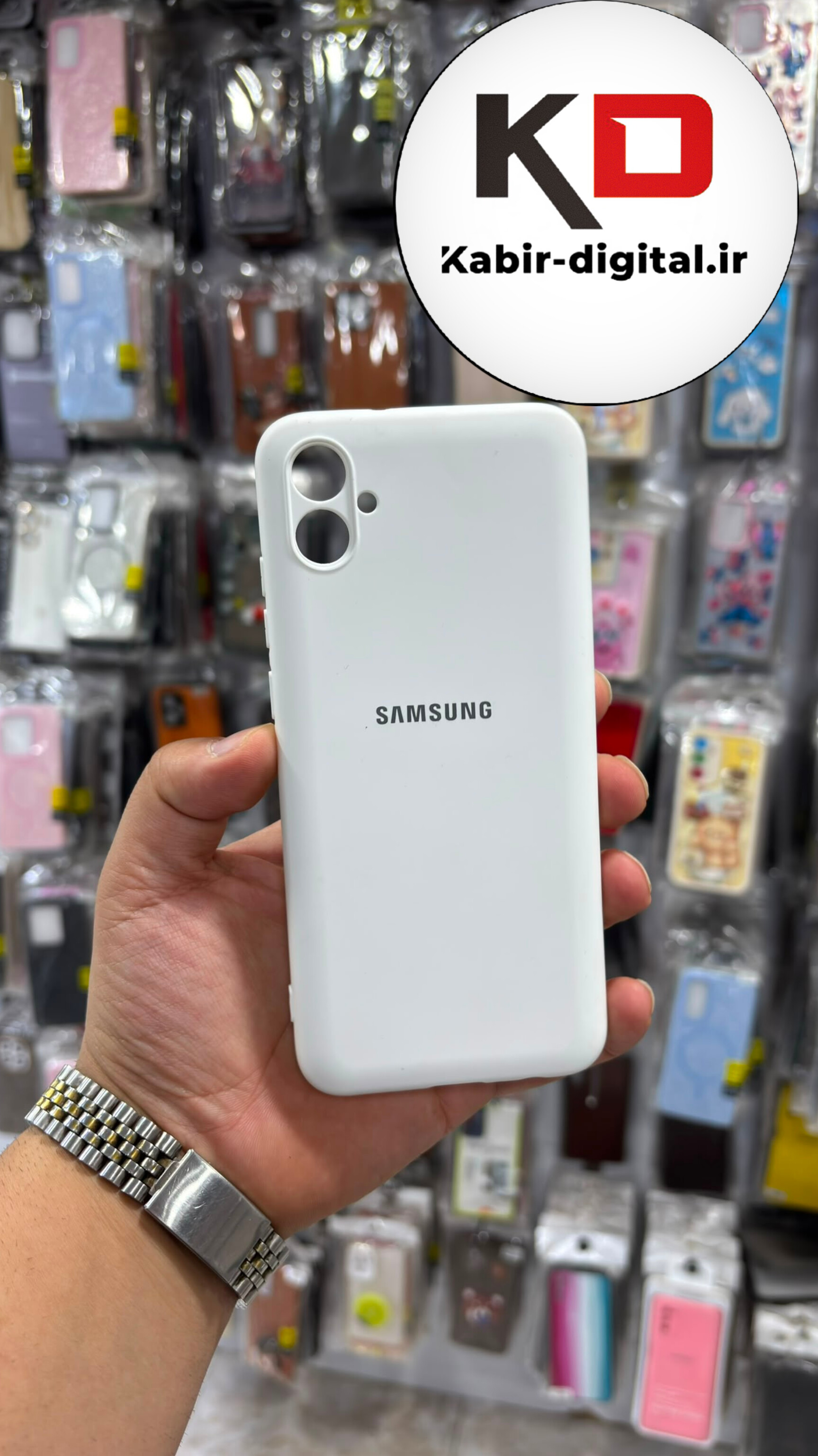 قاب گوشی Galaxy A05 سامسونگ سیلیکونی اورجینال درجه یک زیربسته سفید