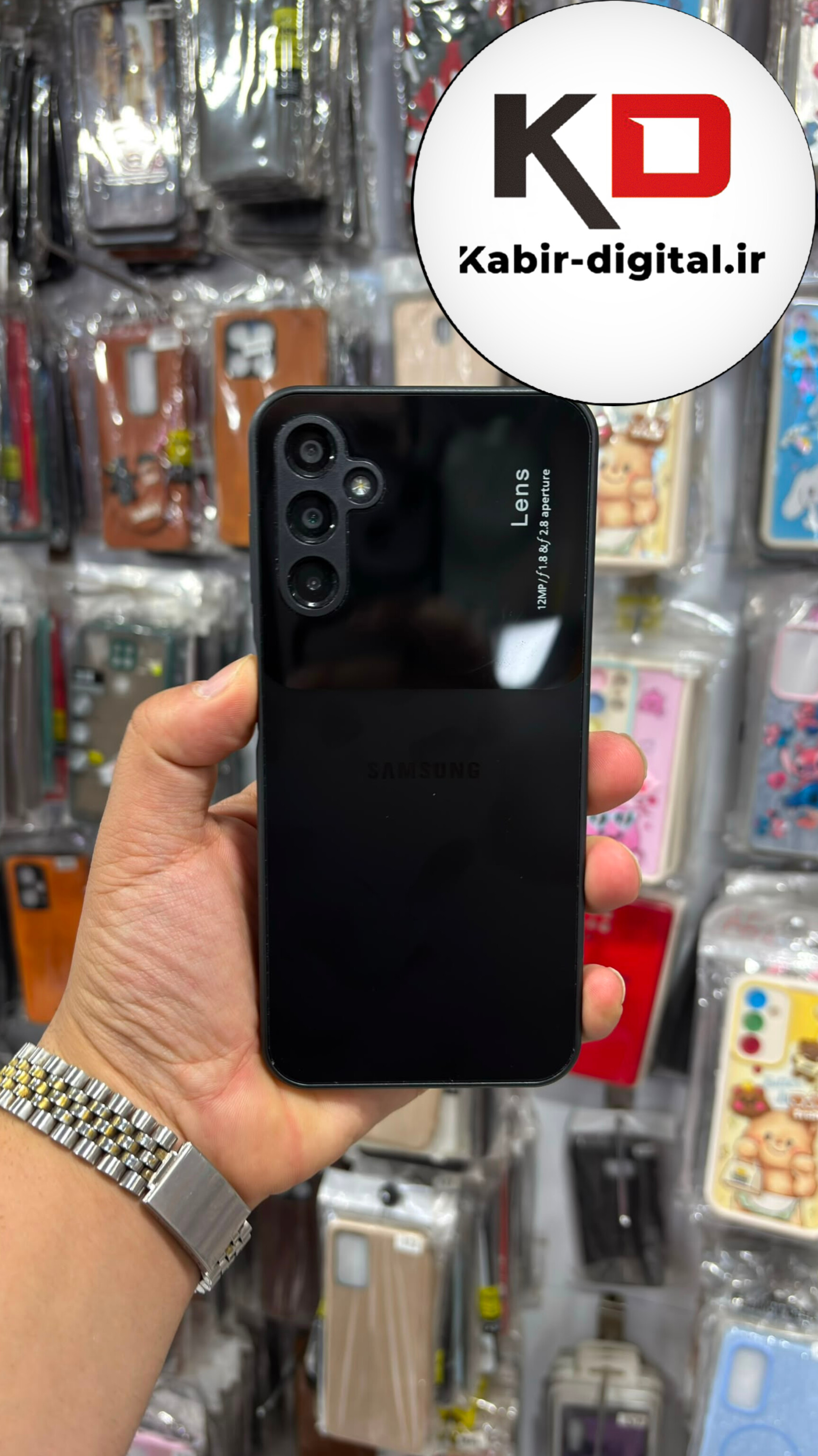 قاب گوشی Galaxy A14 سامسونگ طرح ضد ضربه PVD Camera Lense اورجینال محافظ لنز دار رنگ مشکی