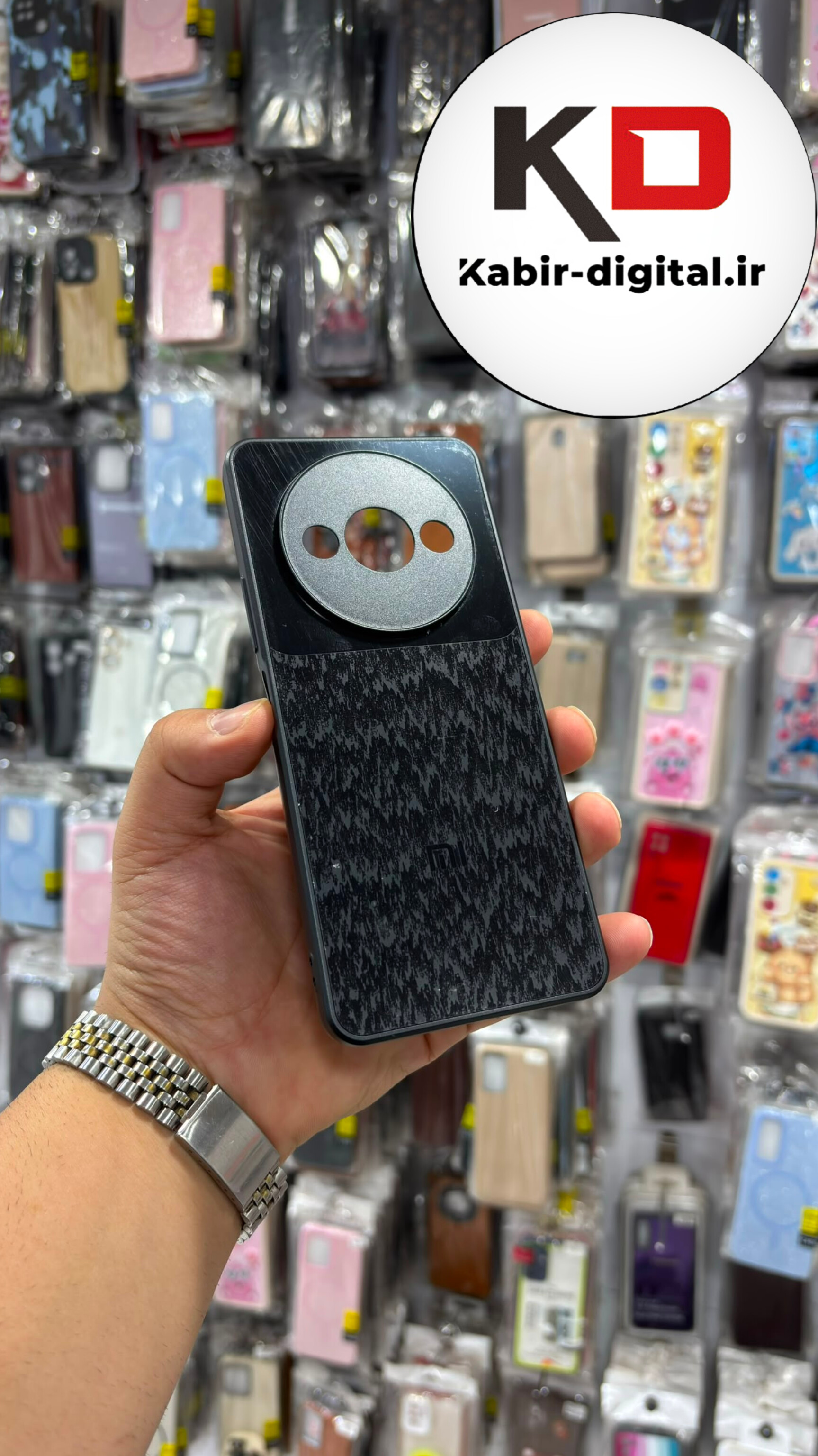 قاب گوشی Redmi A3 / Redmi A3X شیائومی سیلیکونی PVD ضد خش پشت گلس شیشه ای محافظ لنز دار مشکی