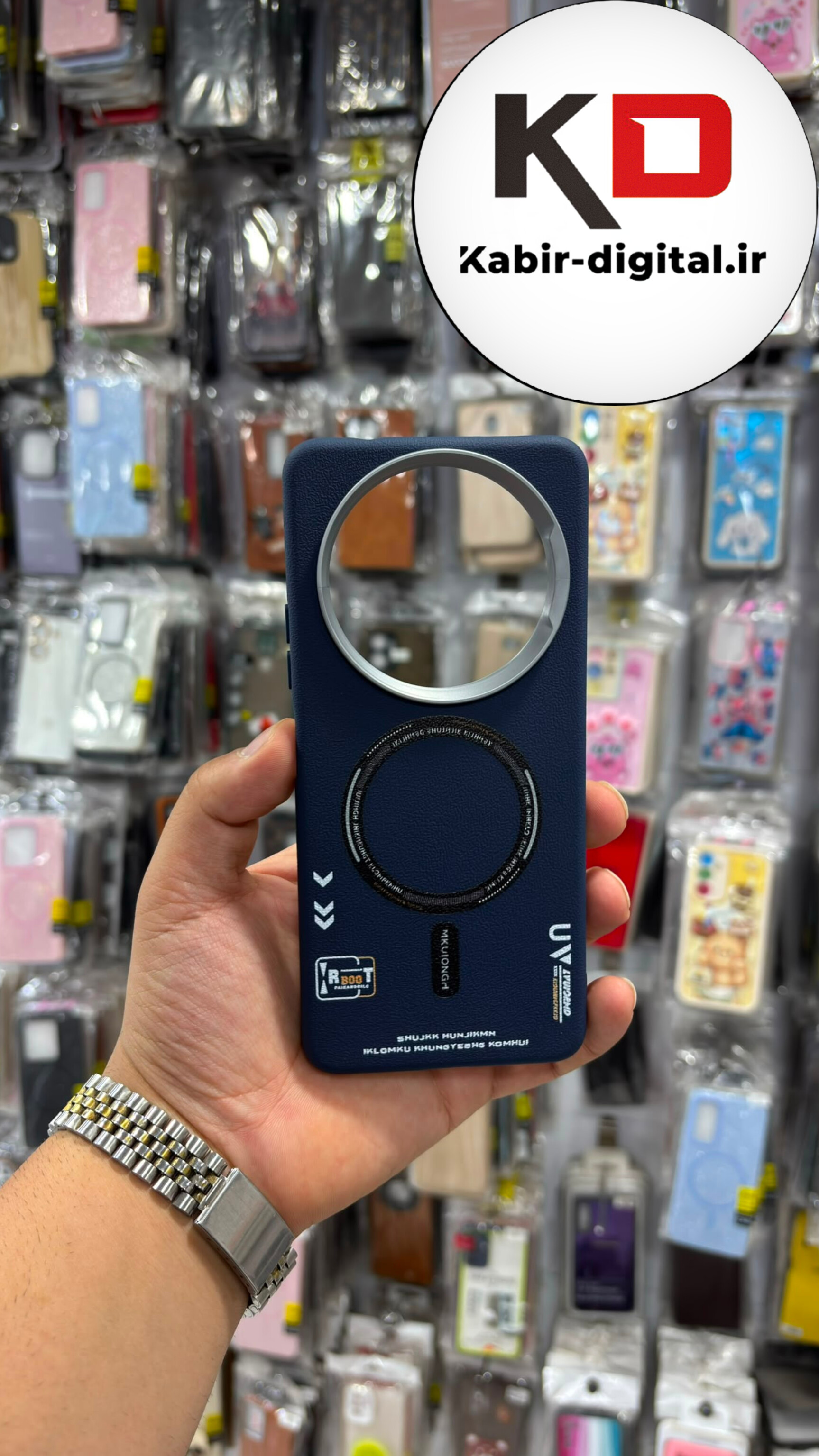 قاب گوشی Redmi A3 / Redmi A3X شیائومی  سیلیکونی طرح Magsafe مگ سیف Sport لنز کروم سرمه ایی