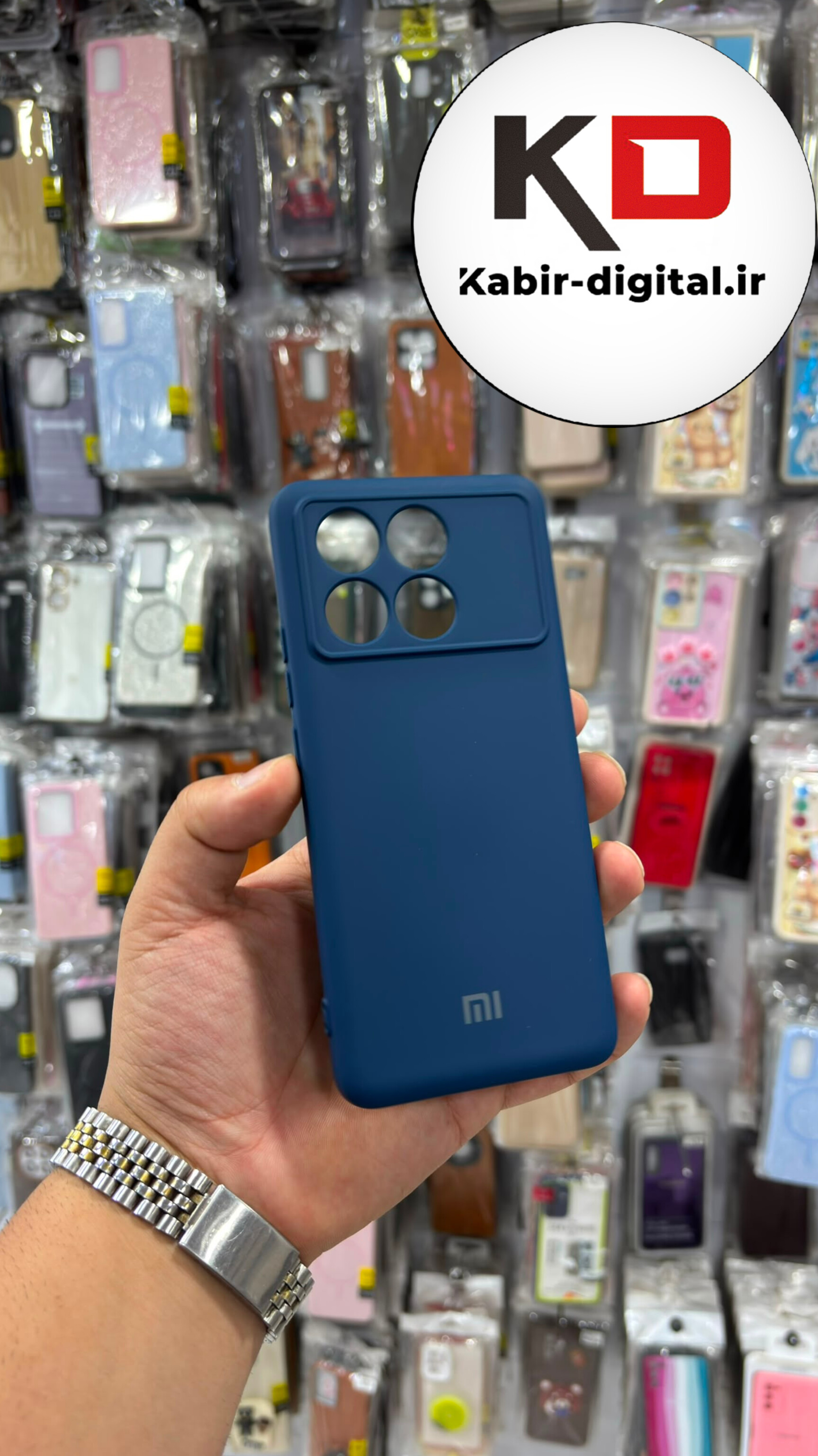 قاب گوشی Poco X6 Pro - Redmi K70E شیائومی سیلیکونی ژله ای Solid محافظ لنزدار آبی