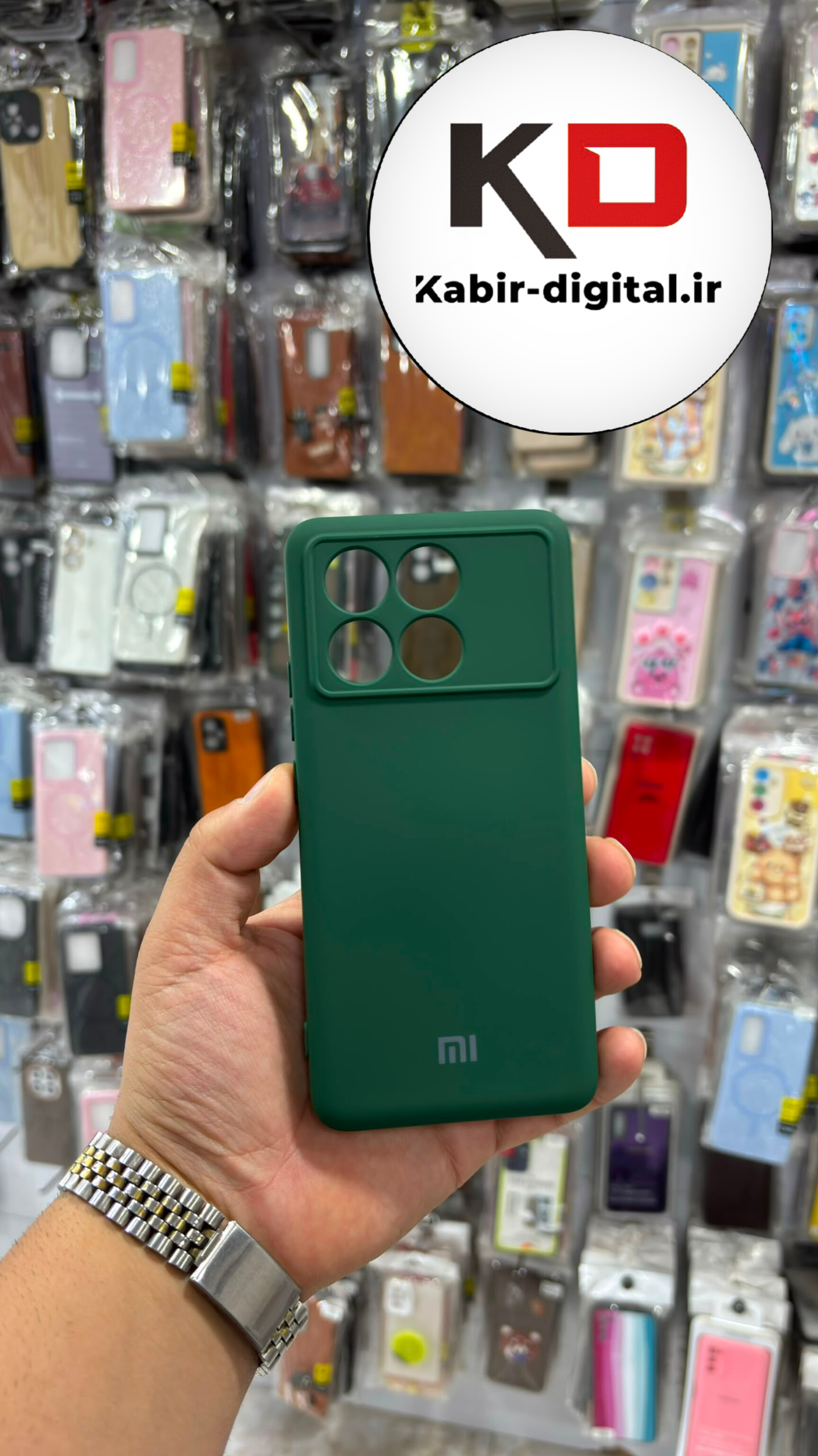 قاب گوشی Poco X6 Pro - Redmi K70E شیائومی سیلیکونی ژله ای Solid محافظ لنزدار سبز لنز کرومی