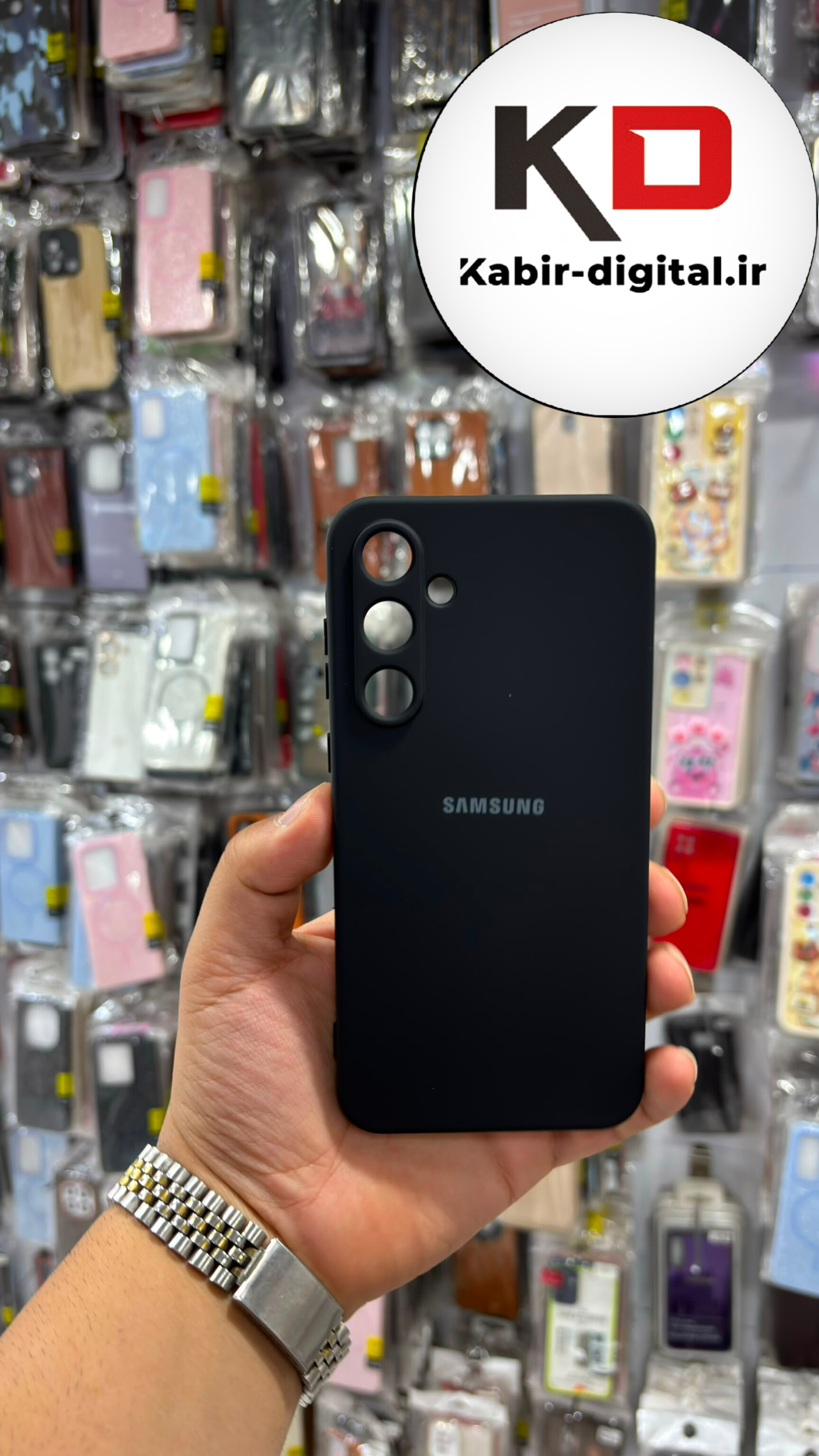 قاب گوشی Galaxy A55 سامسونگ سیلیکونی های کپی درجه یک محافظ لنزدار مشکی