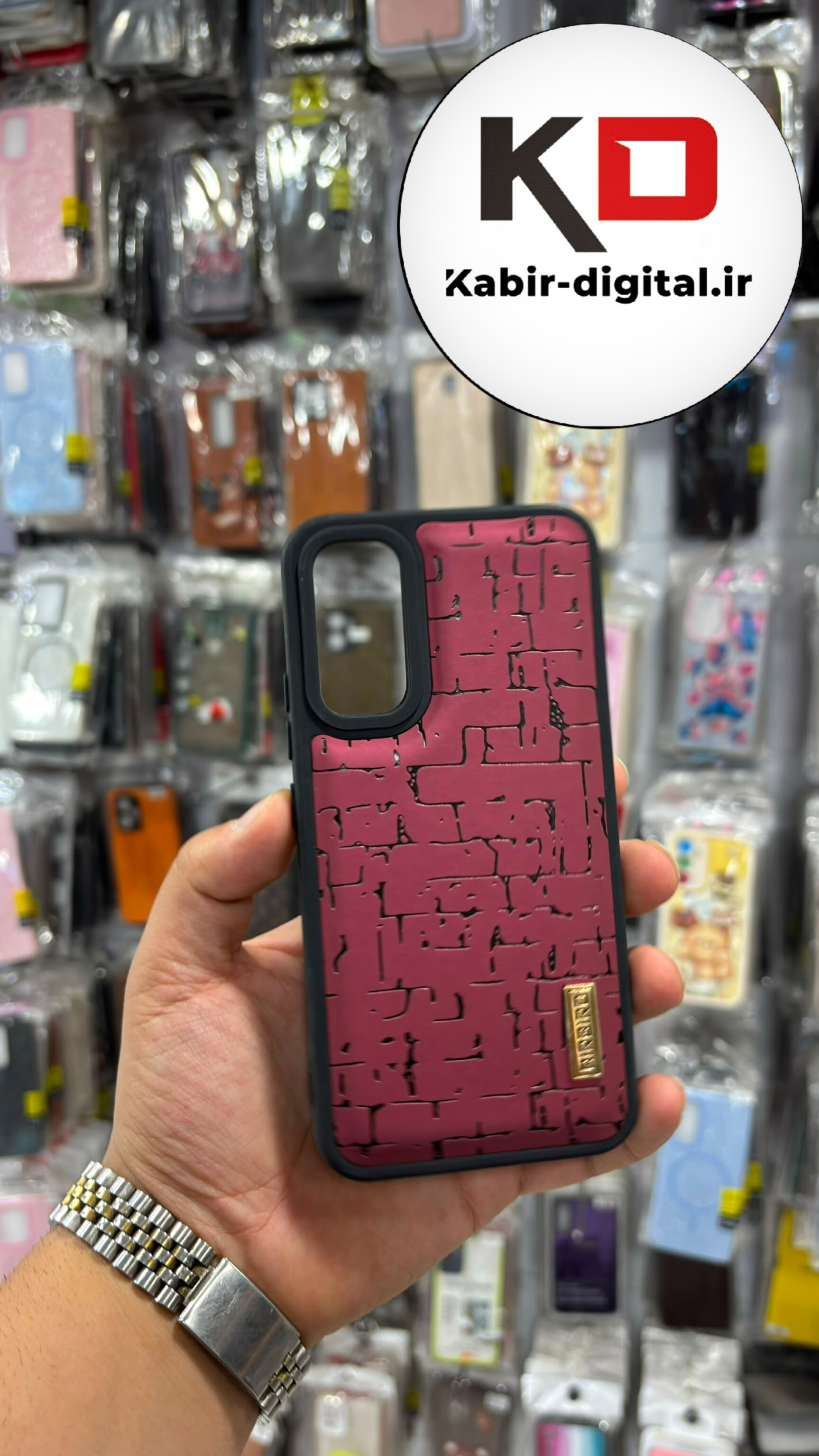 قاب گوشی Galaxy A35 سامسونگ  سیلیکونی Solid Case برجسته سه بعدی قرمز