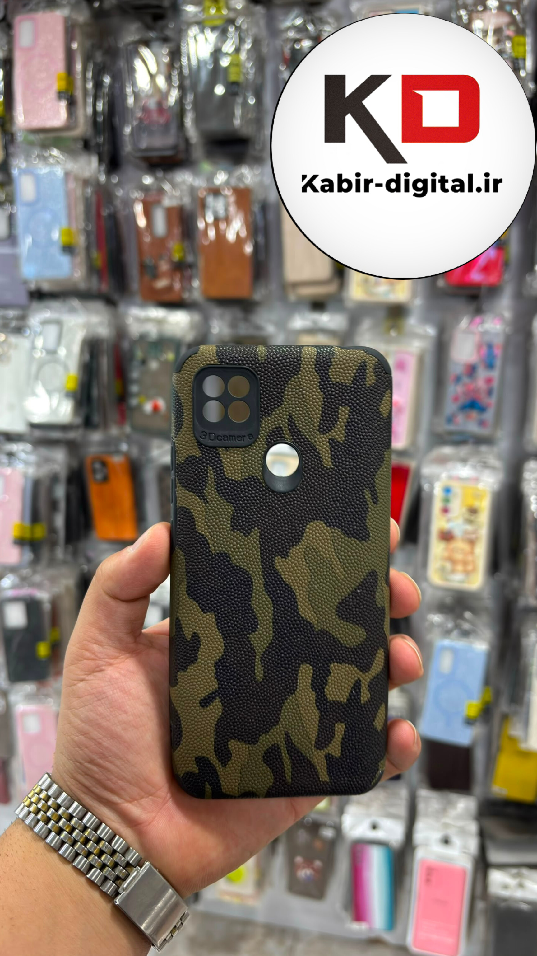 قاب گوشی Redmi 10A / 9C  شیائومی  طرح ضد ضربه بتمن چریکی ارتشی محافظ لنز دار سبز