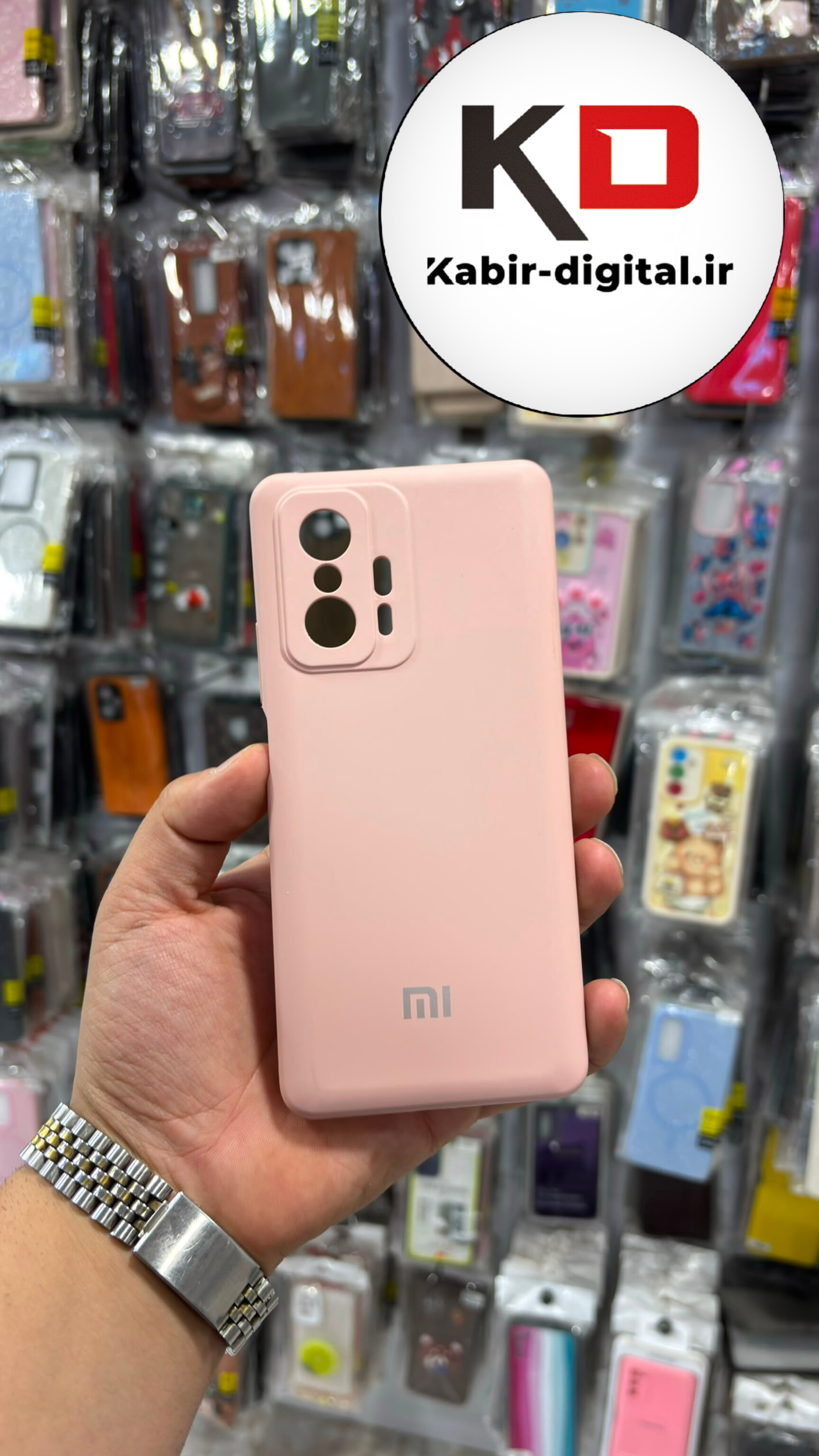 قاب  گوشی MI 11 T / MI 11 T Pro شیائومی سیلیکونی اورجینال درجه یک داخل پارچه درجه یک محافظ لنزدار گلبهی