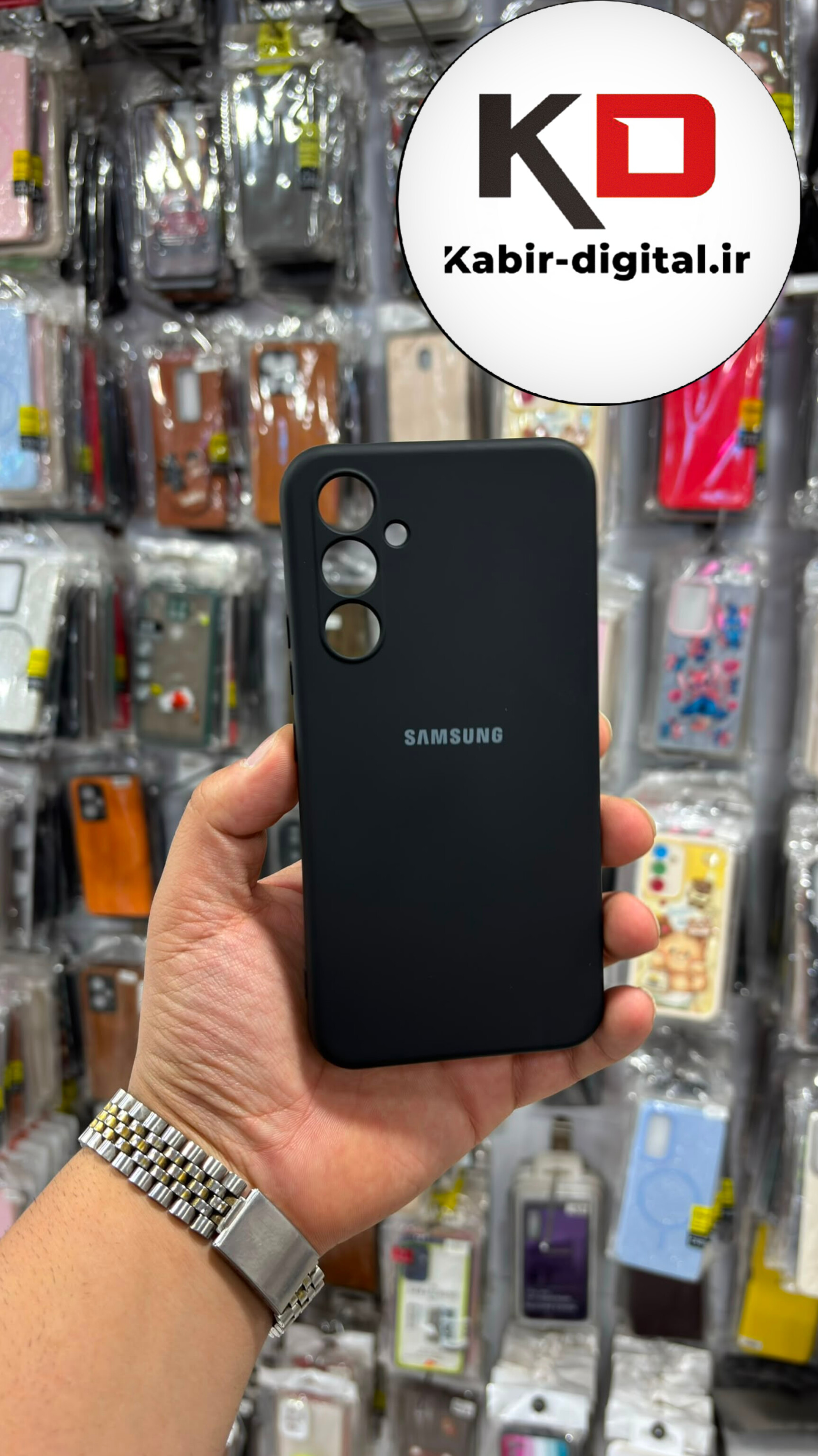 قاب گوشی Galaxy A54 سامسونگ سیلیکونی اورجینال درجه یک داخل پارچه درجه یک محافظ لنزدار مشکی