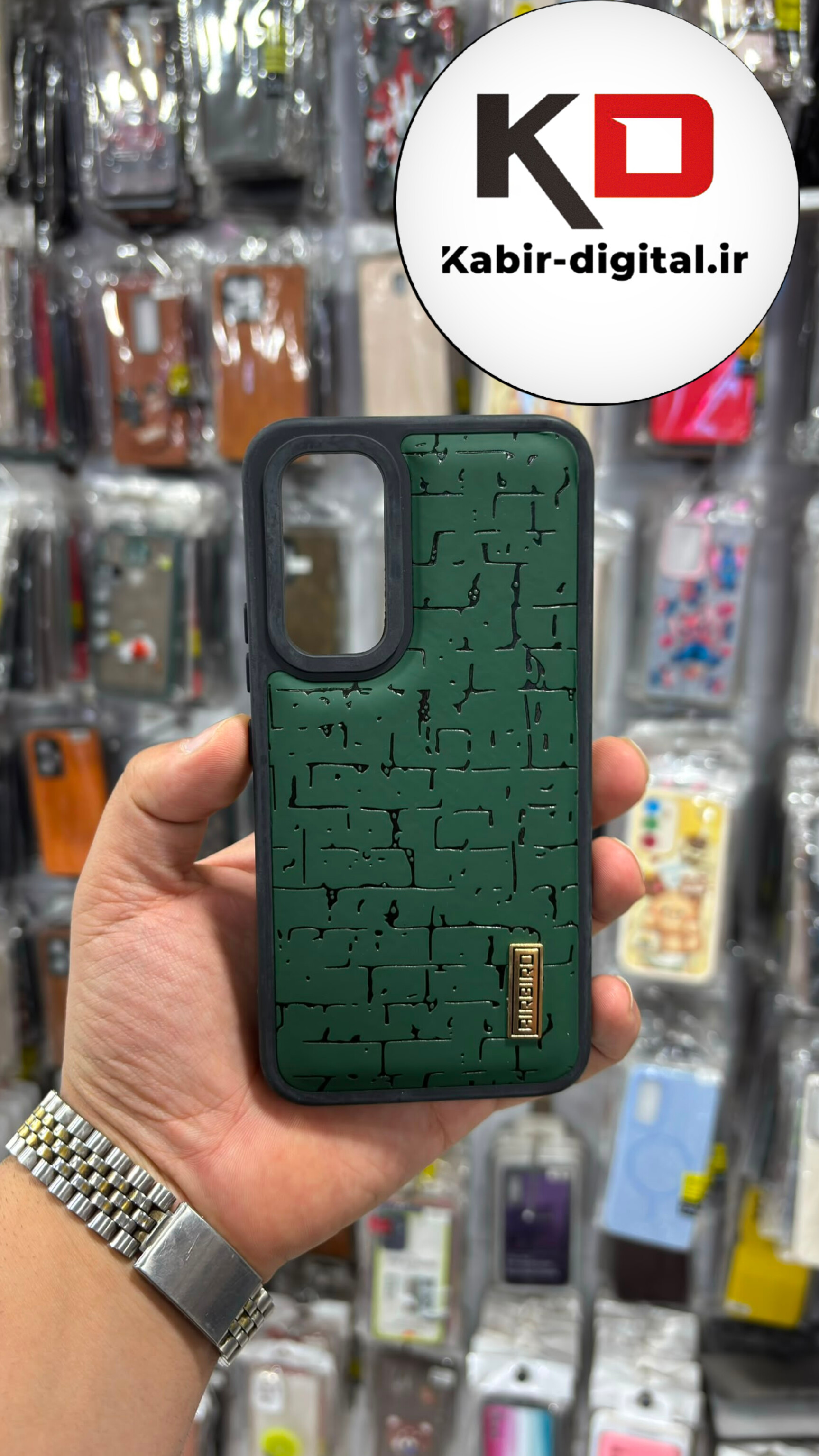 قاب گوشی Galaxy A54 سامسونگ سیلیکونی ژله ای طرح پافر محافظ لنز دار سبز تیره