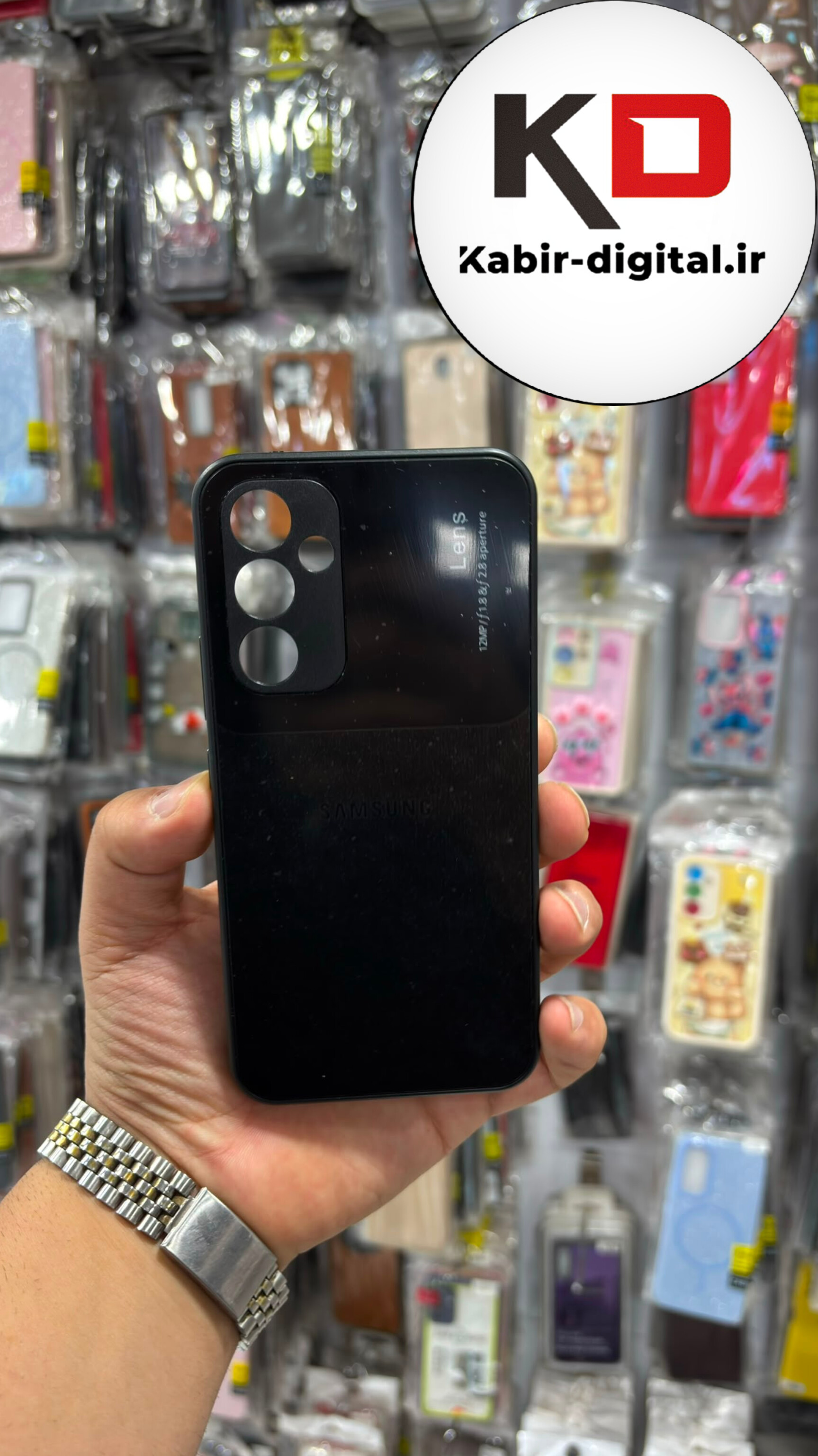 قاب گوشی Galaxy S23 FE سامسونگ سیلیکونی Camera Lens زیر بسته محافظ لنز دار مشکی