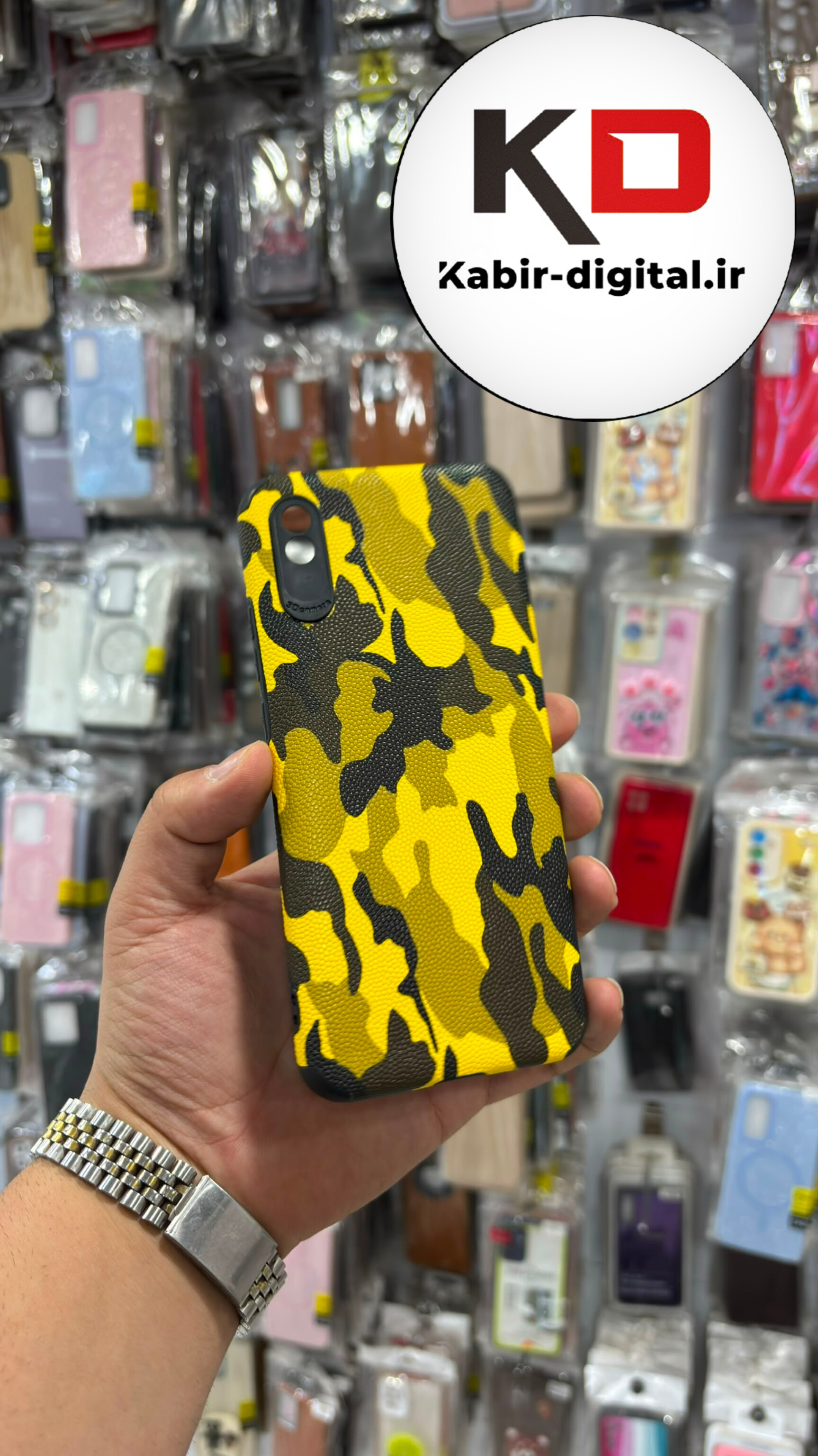 قاب گوشی Redmi 9A شیائومی طرح ضد ضربه بتمن چریکی ارتشی محافظ لنز دار زرد