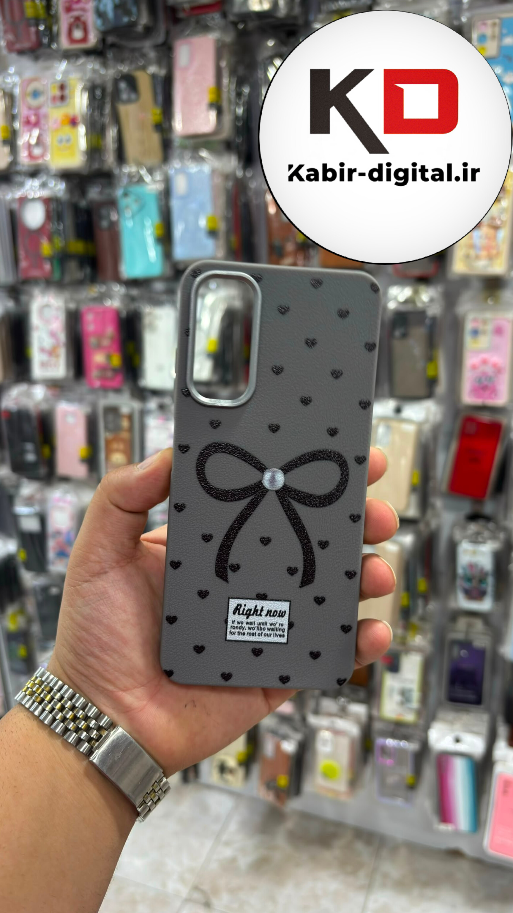 قاب گوشی Galaxy A05s سامسونگ لدر دیزاین SOFT Lether Design سیلیکونی طرح پاپیون مشکی