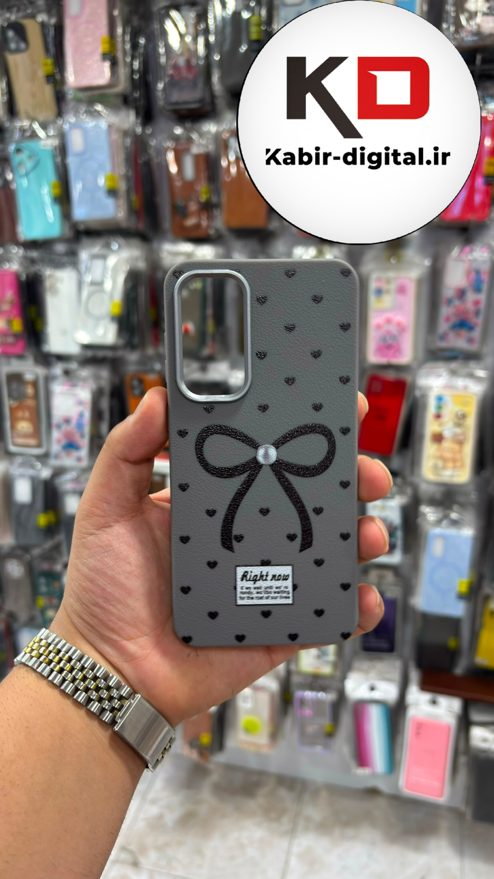 قاب گوشی Galaxy S23 FE سامسونگ لدر دیزاین SOFT Lether Design سیلیکونی طرح پاپیون مشکی