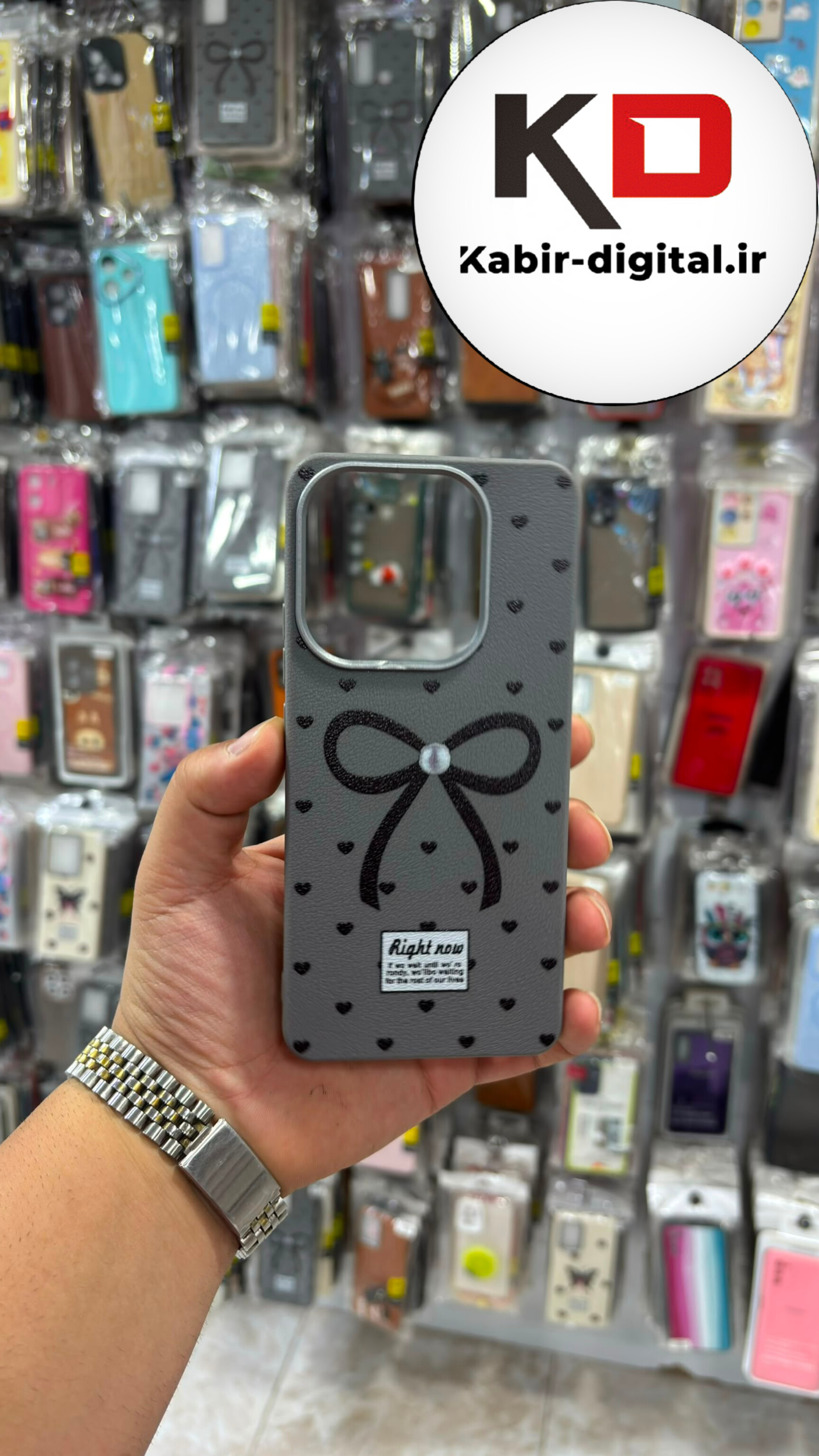 قاب گوشی Redmi Note 14 4g شیائومی لدر دیزاین SOFT Lether Design سیلیکونی طرح پاپیون مشکی