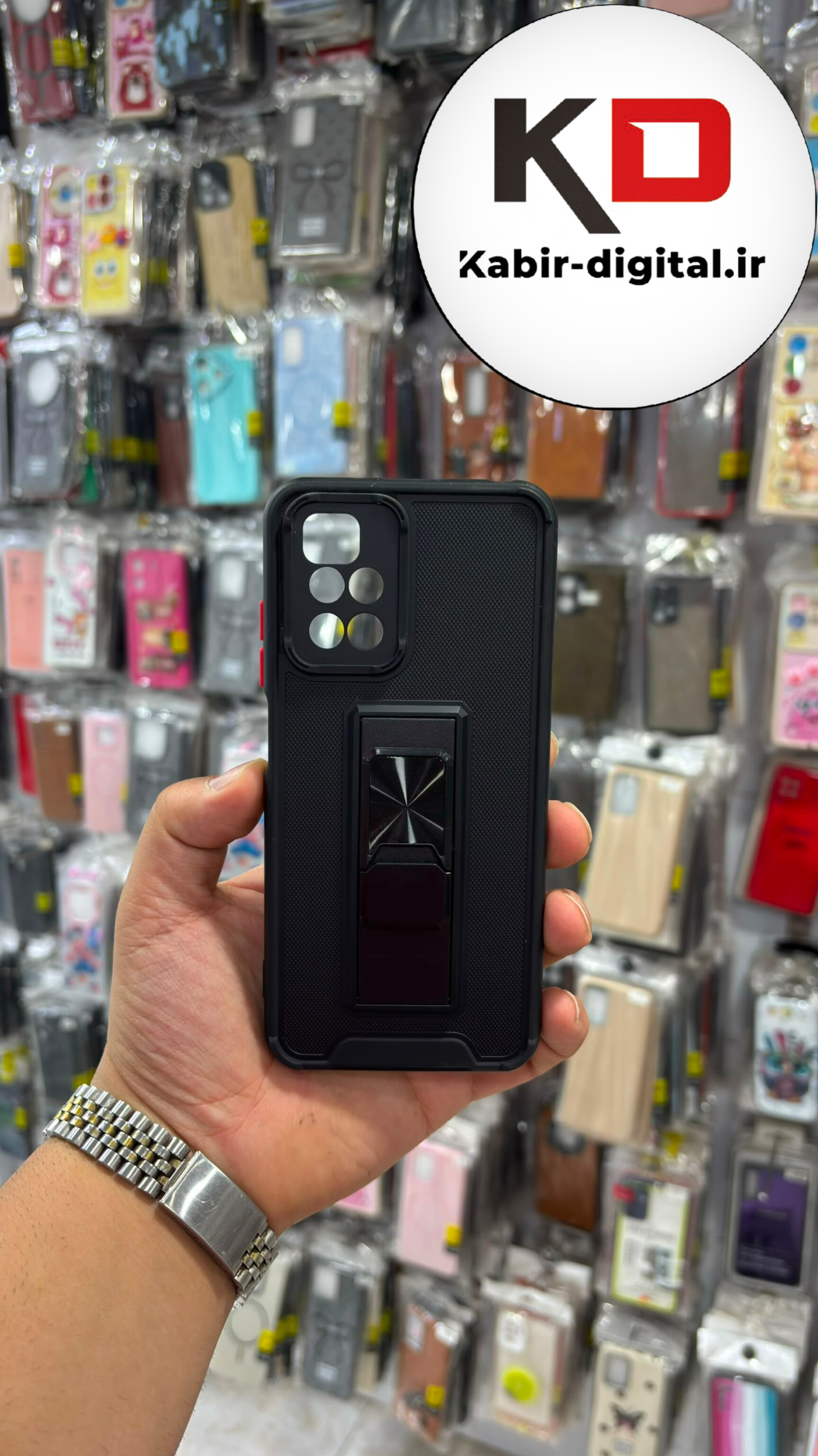 قاب گوشی Redmi Note 10 / Note 10 prime شیائومی ضد ضربه بتمن استندشو سوزنی محافظ لنزدار مشکی