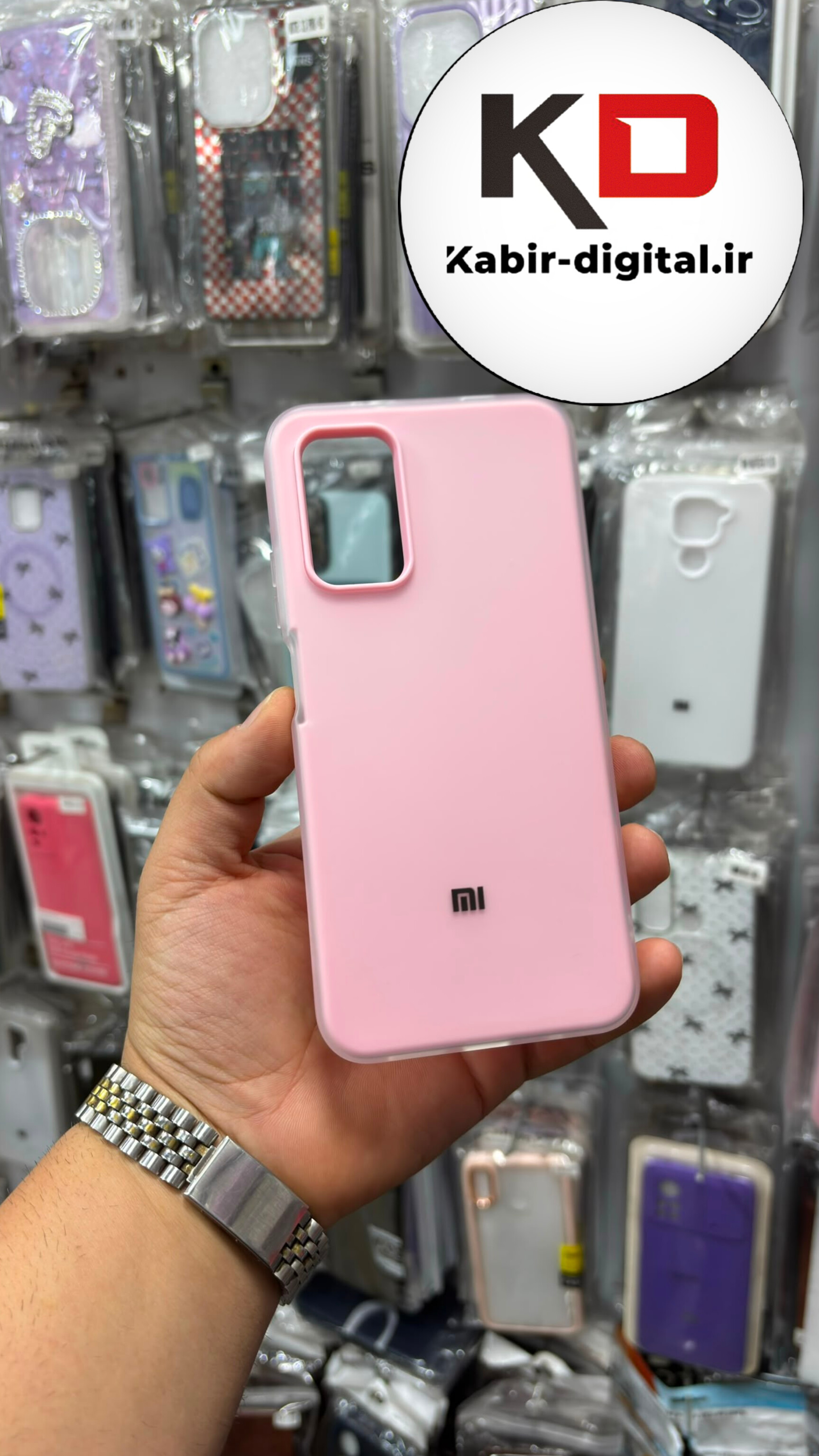 قاب گوشی  Poco M3 شیائومی Pastel Case پاستلی لوگو دار ضد ضربه لنز برجسته صورتی