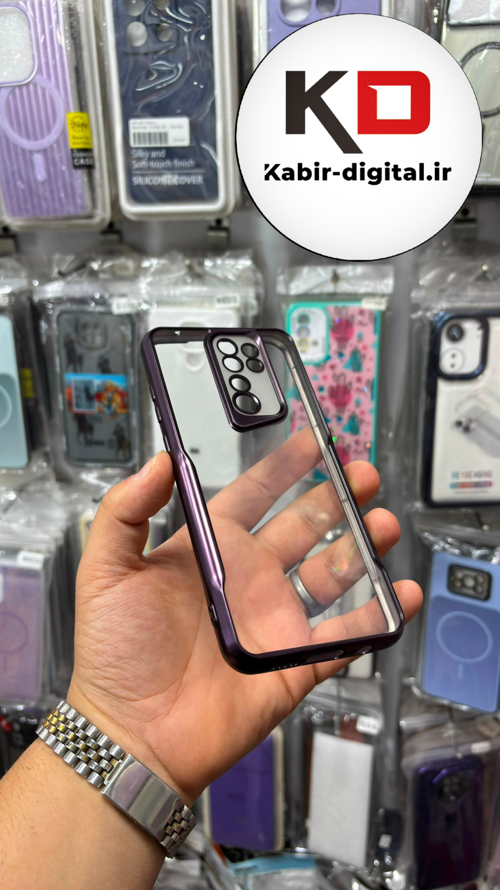 قاب گوشی Redmi Note 8  Pro شیائومی الکتروپلیتینگ شفاف ژله ای مگ سیف محافظ لنز دار شیشه ای بنفش