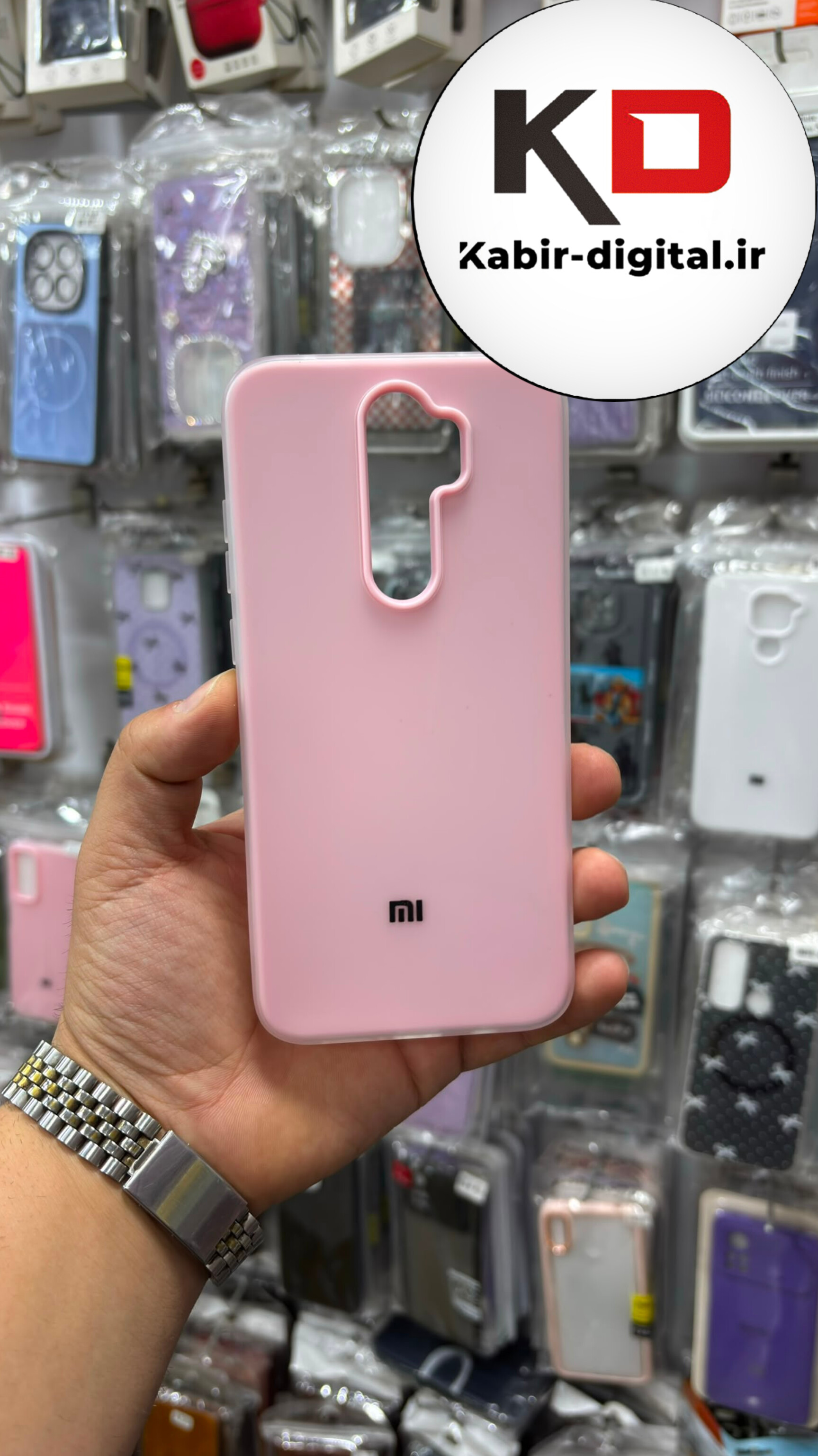 قاب گوشی Redmi Note 8 Pro شیائومی Pastel Case پاستلی لوگو دار ضد ضربه لنز برجسته صورتی