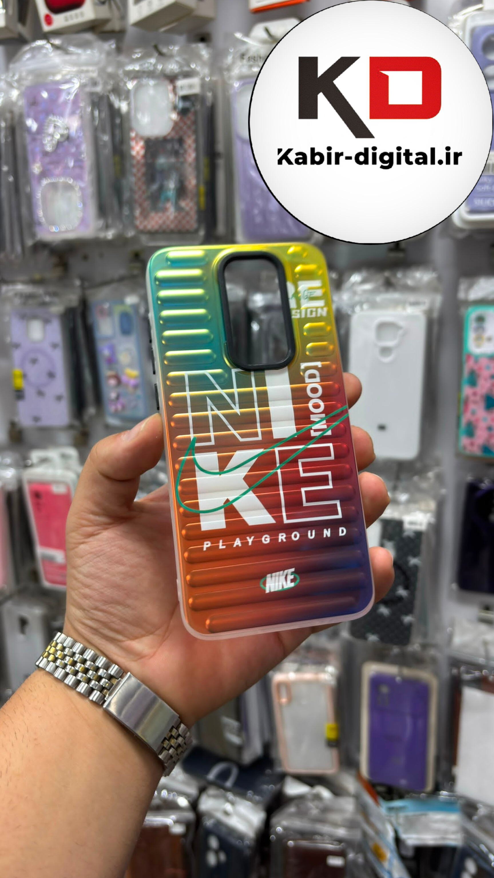 قاب گوشی Redmi Note 8 Pro شیائومی ضد ضربه هولوگرامی یانگ کیت طرح کرکره ایی لنز کرومی