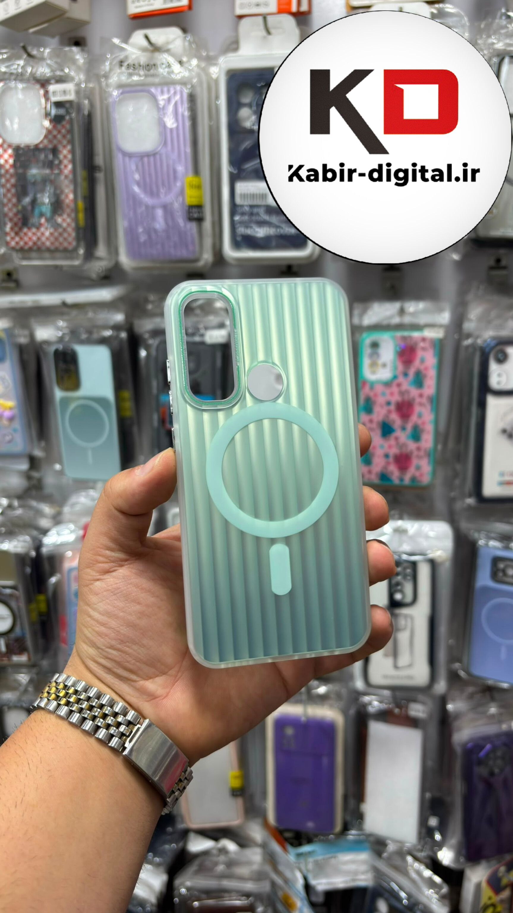 قاب گوشی Redmi Note 8 شیائومی اورجینال SO COOL سوکول لنز کرومی براق طرح مگ سیف کرکره ایی سبزآبی