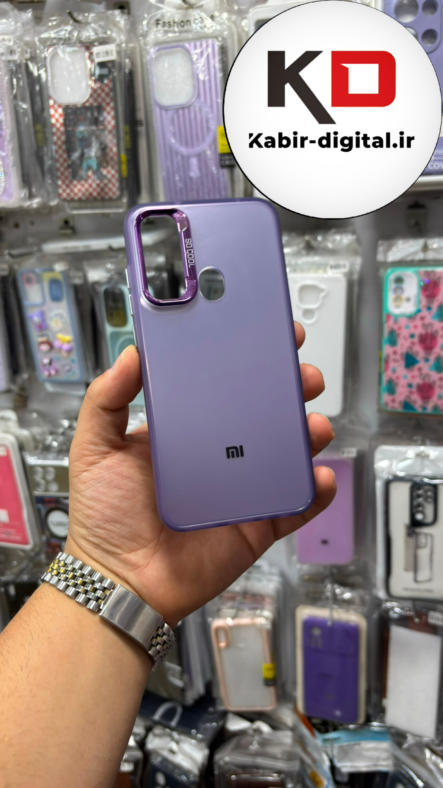 قاب گوشی Redmi Note 8 شیائومی اورجینال SO COOL سوکول لنز کرومی براق طرح اسپرت Sport بنفش