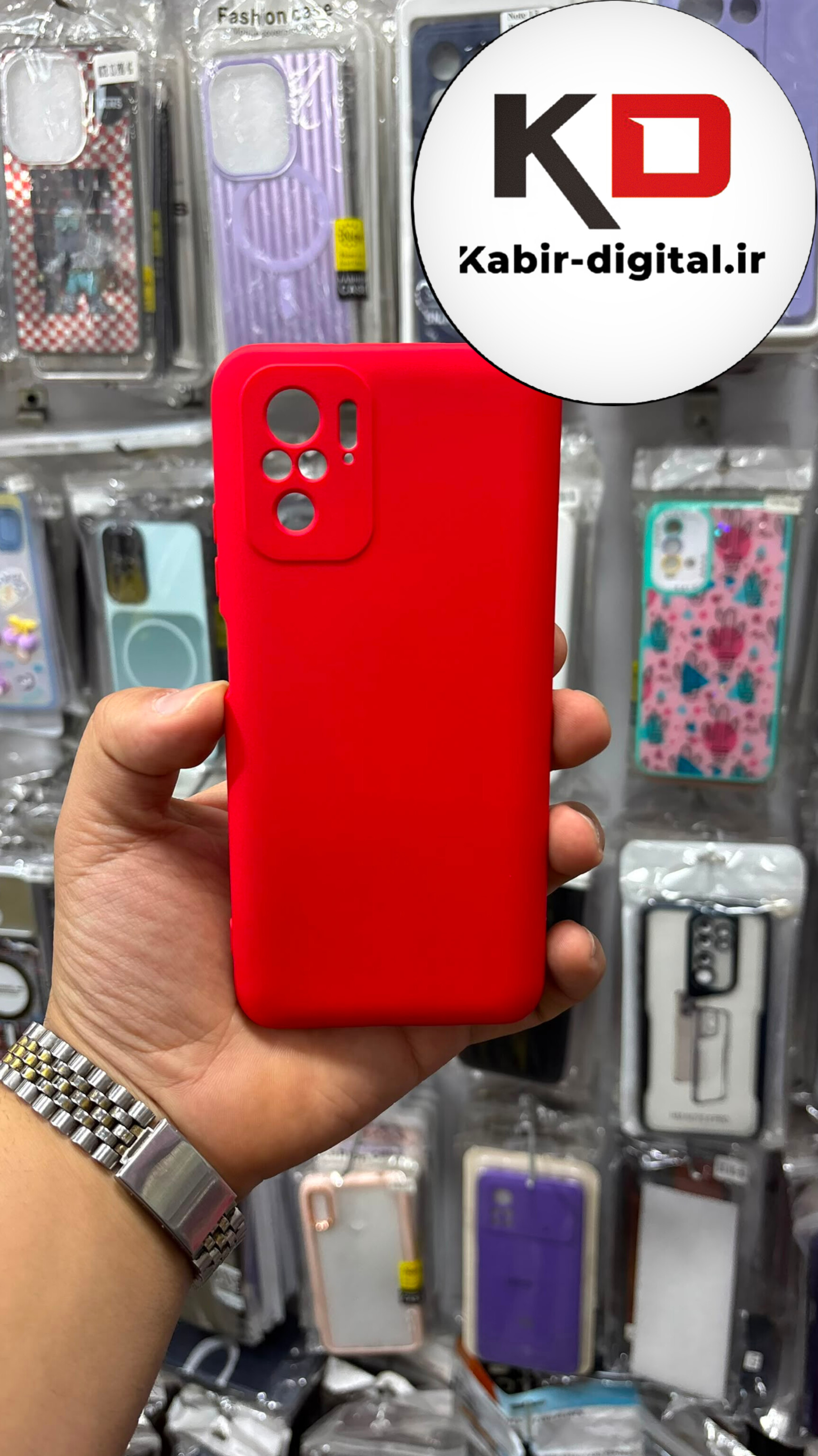قاب گوشی Redmi Note 10 / Note 10s / POCO M5s شیائومی  سیلیکونی اورجینال درجه یک داخل پارچه زیر بسته محافظ لنز دار قرمز