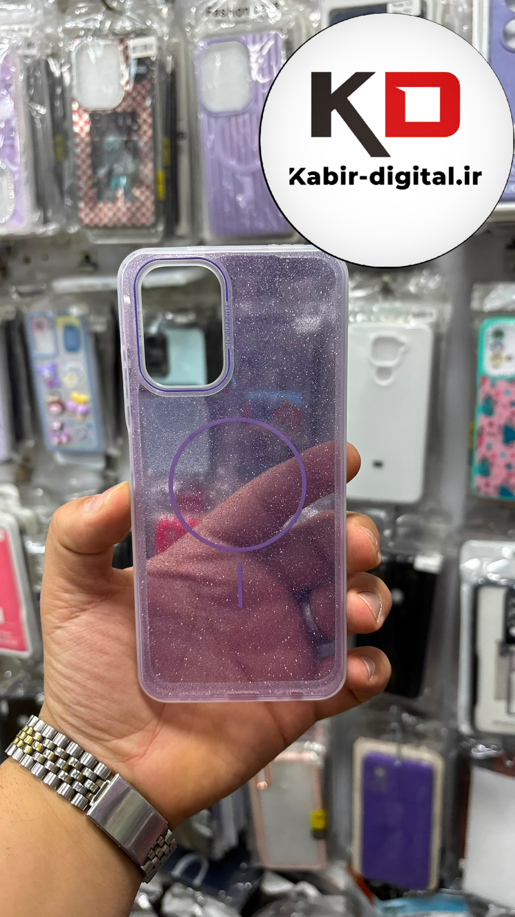 قاب گوشی Redmi Note 10 / Note 10s / POCO M5s شیائومی ژله ایی شفاف اکلیلی طرح مگ سیف بنفش