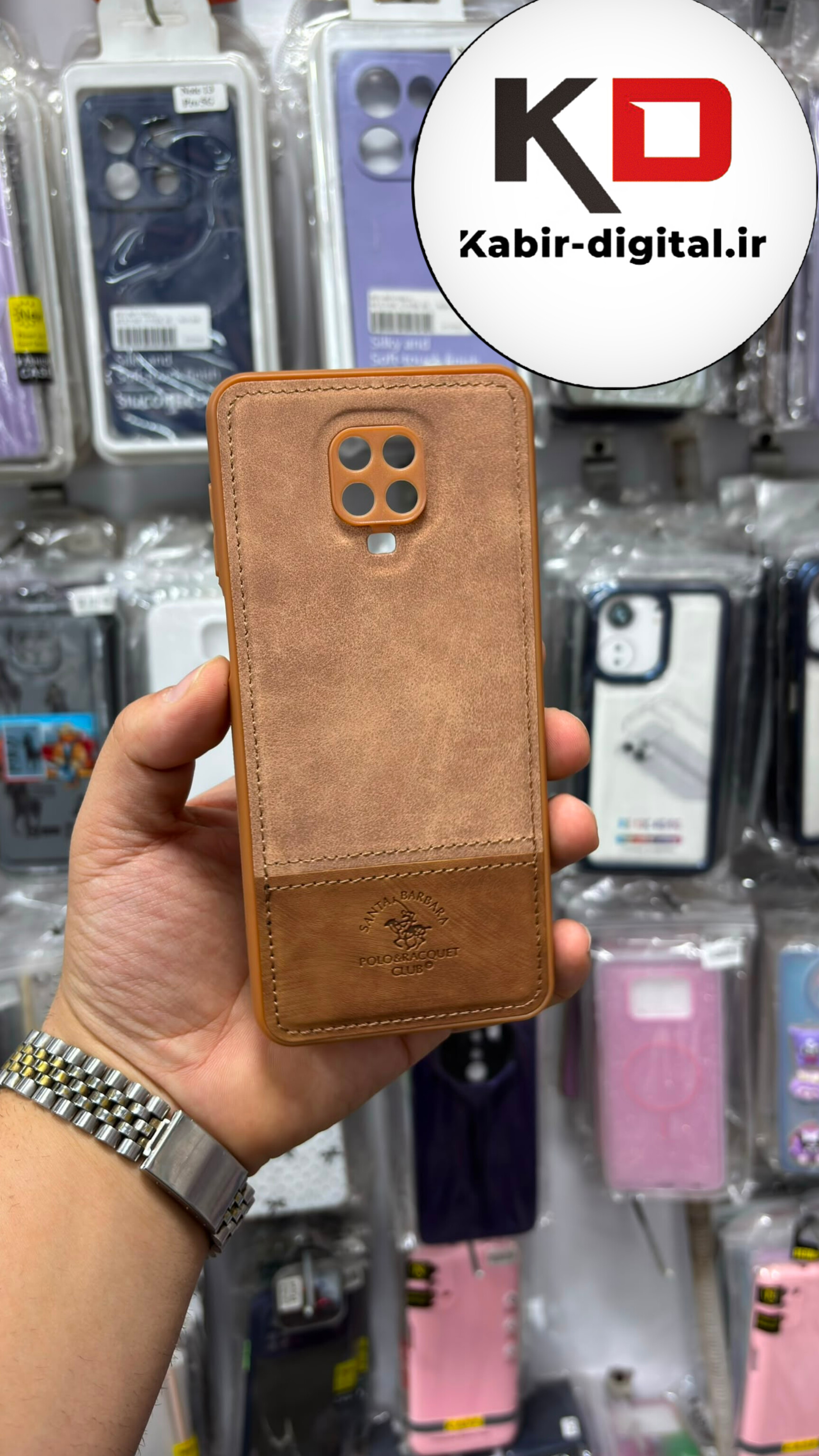 قاب گوشی Redmi Note 9 / Note 9 Pro شیائومیطرح دو تیکه چرمی کلاسیک HARD چرمی پولو PULO چرمی عسلی