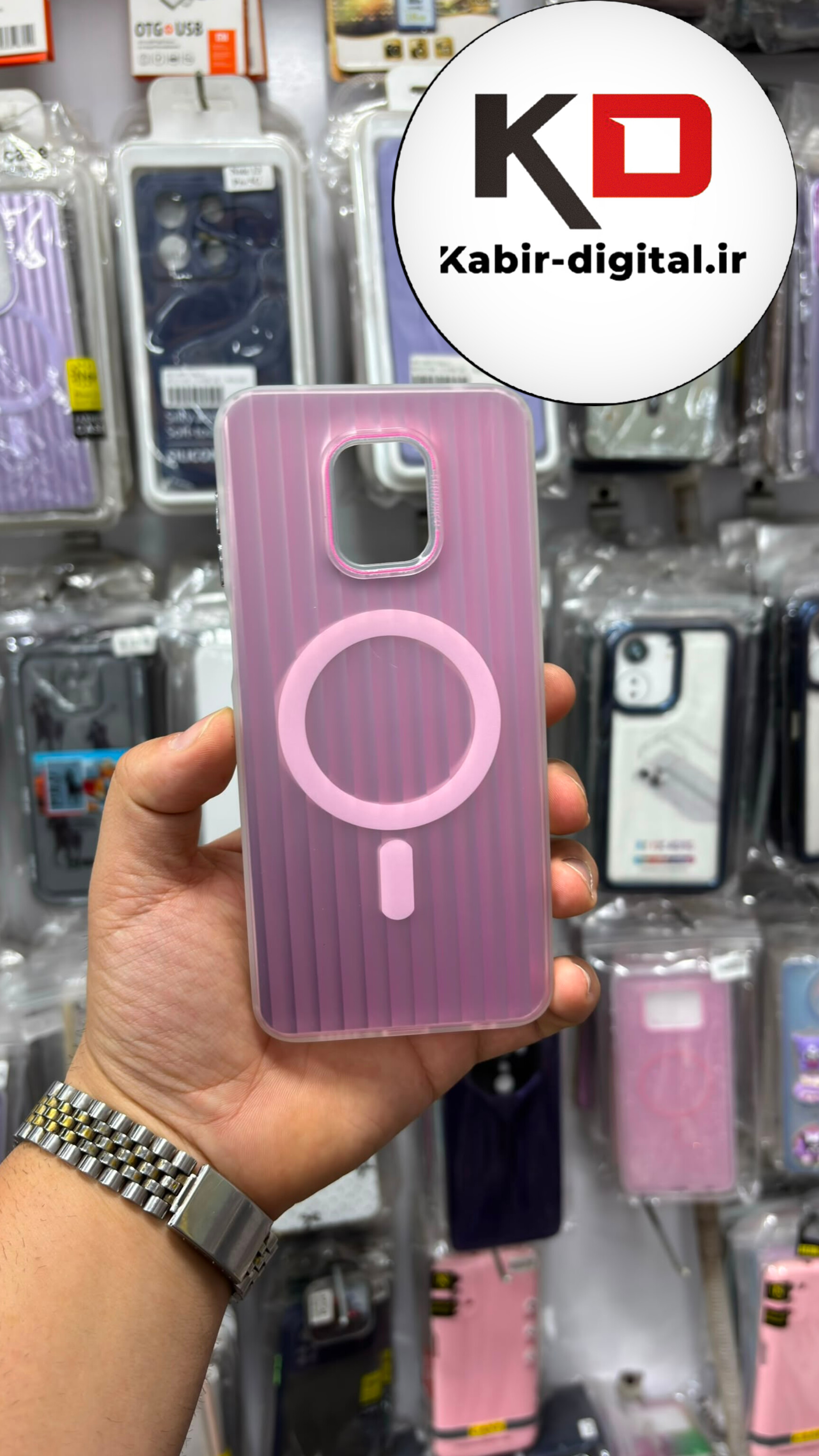 قاب گوشی Redmi Note 9 / Note 9 Pro شیائومی  اورجینال SO COOL سوکول لنز کرومی براق طرح مگ سیف کرکره ایی صورتی