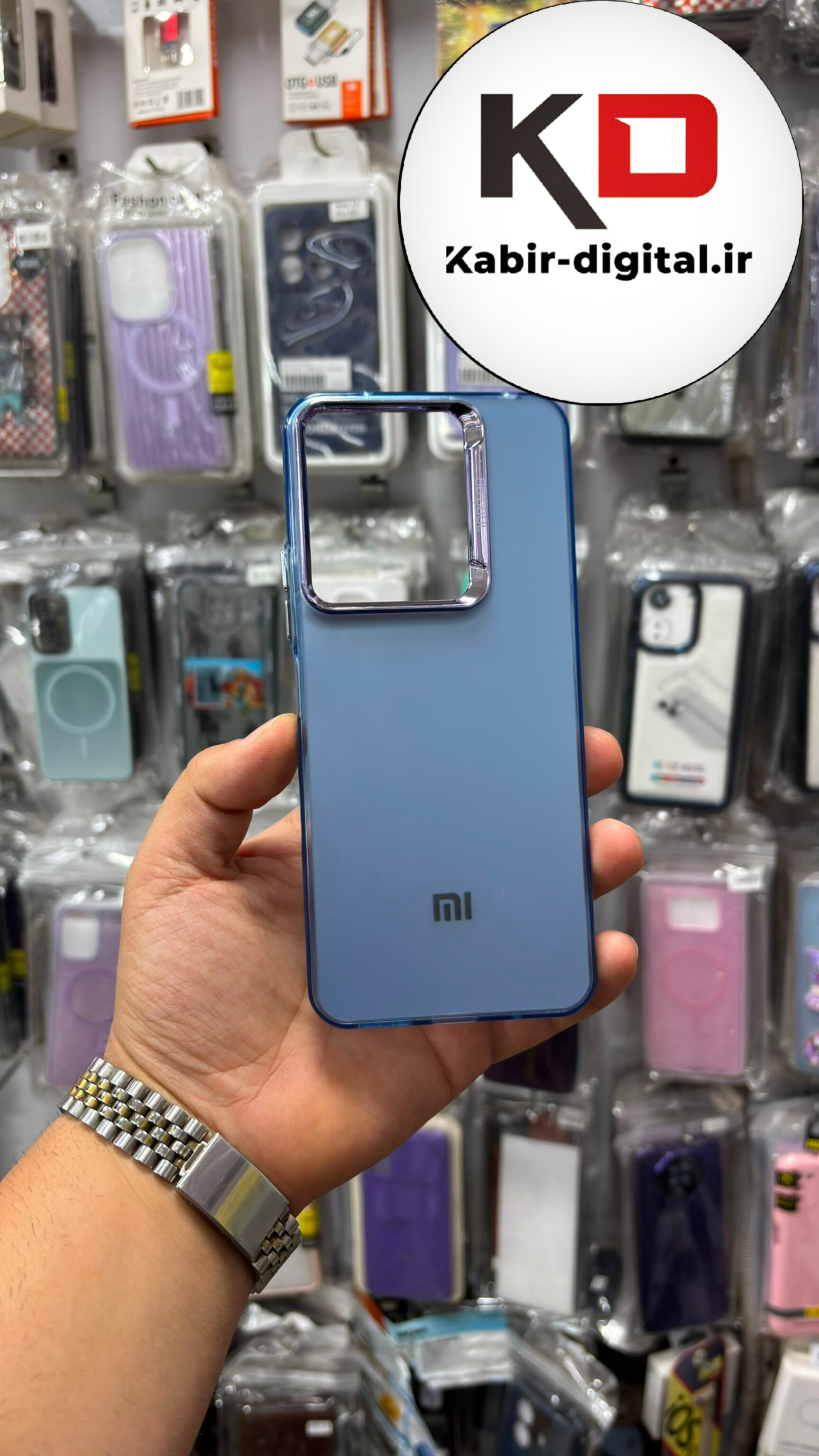 قاب گوشی Redmi 13 4g /  POCO M6 شیائومی اورجینال SO COOL سوکول لنز کرومی براق آبی