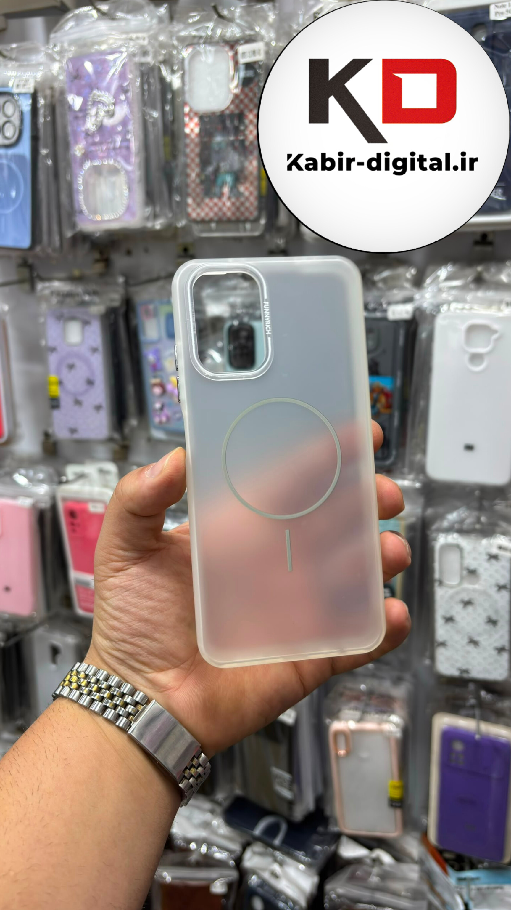 قاب گوشی Redmi Note 10 / Note 10s / POCO M5s شیائومی Pastel Case پاستلی  طرح مگ سیف Magsafe مات لنز رنگی سفید