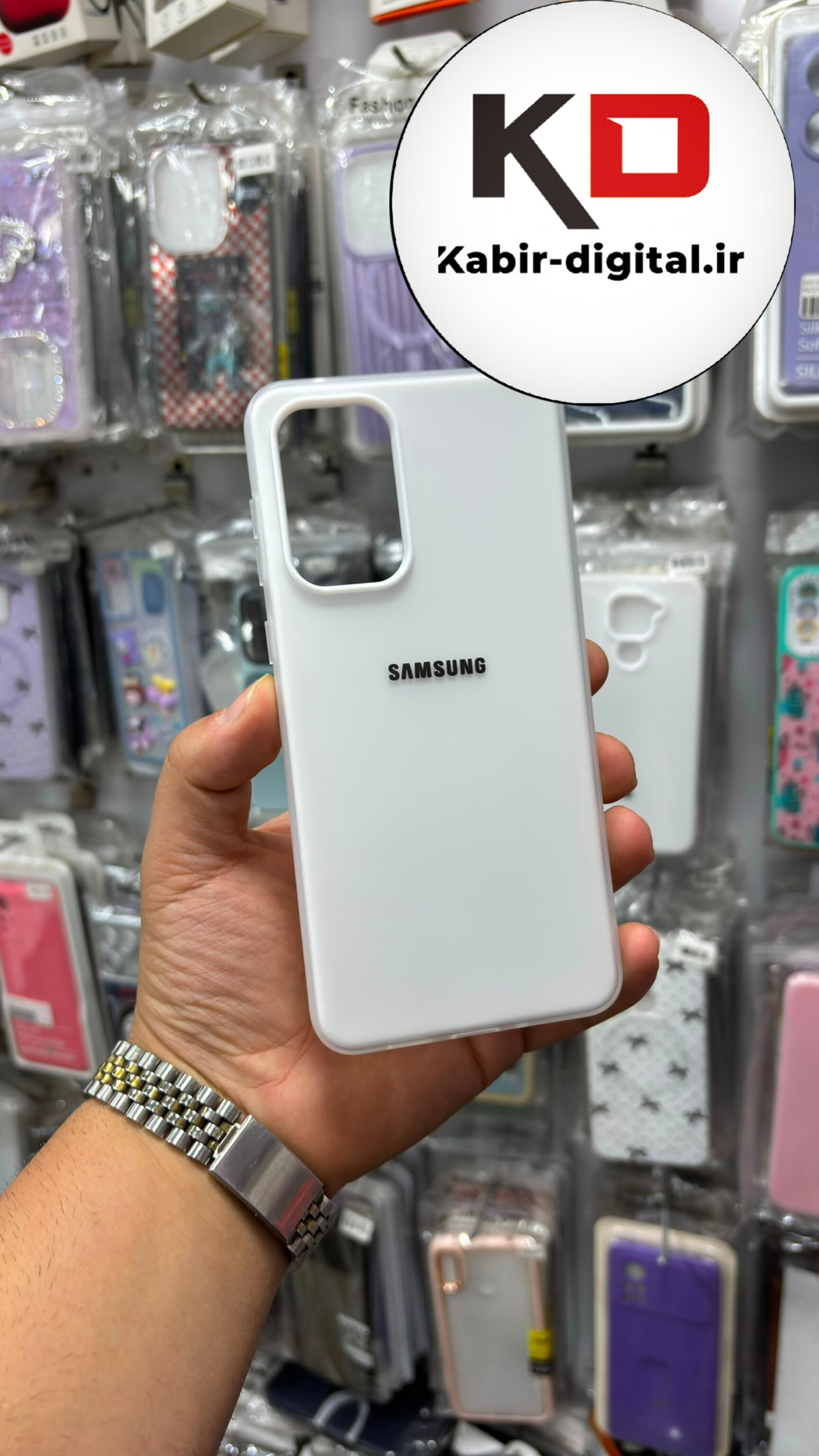 قاب گوشی Galaxy A73 سامسونگ Pastel Case پاستلی لوگو دار ضد ضربه لنز برجسته سفید