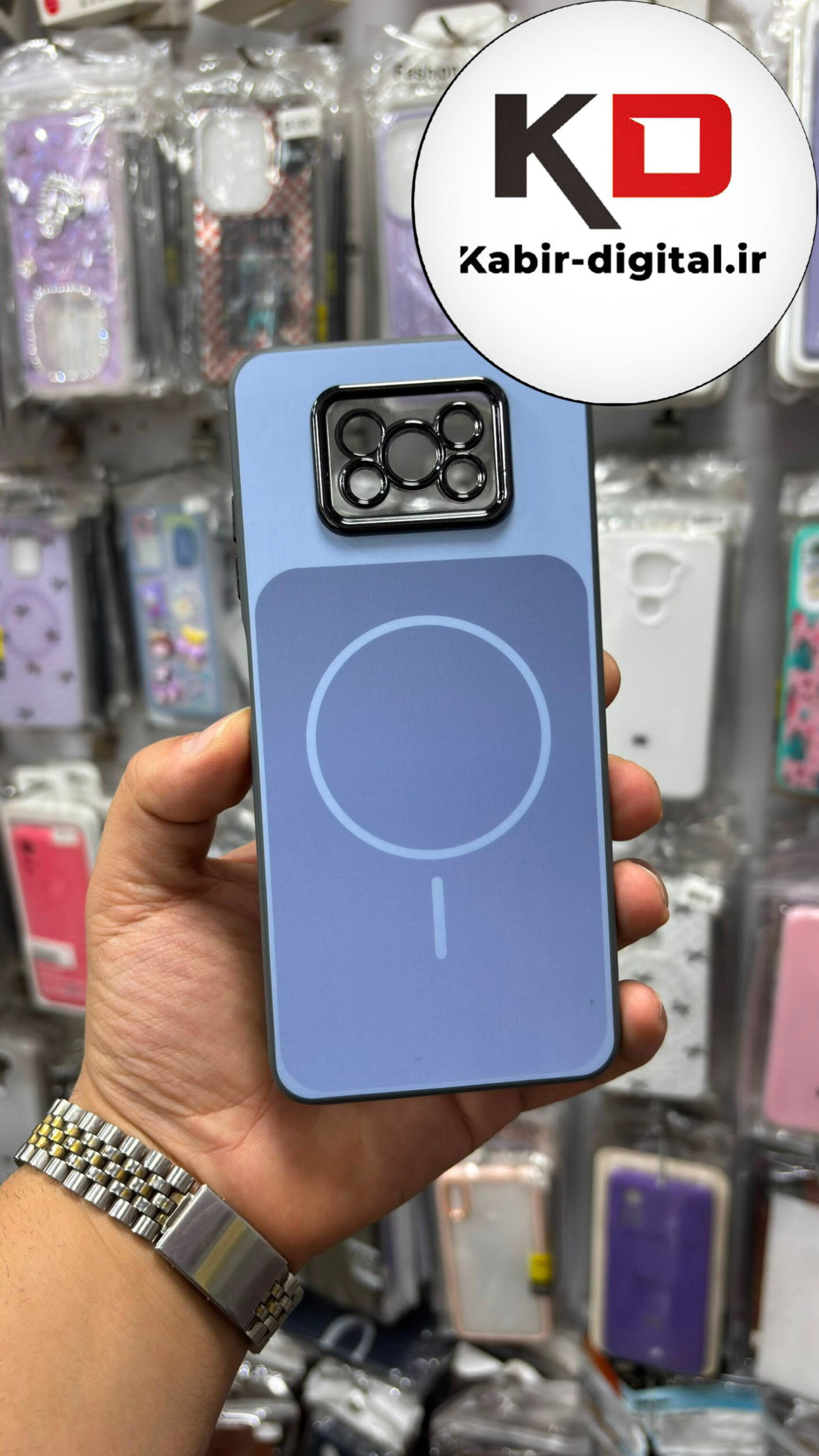قاب گوشی Poco X3 / Poco X3 NFC / Poco X3 Pro شیائومی طرح PVD مدل AUTO FOCUS محافظ لنز دار آبی