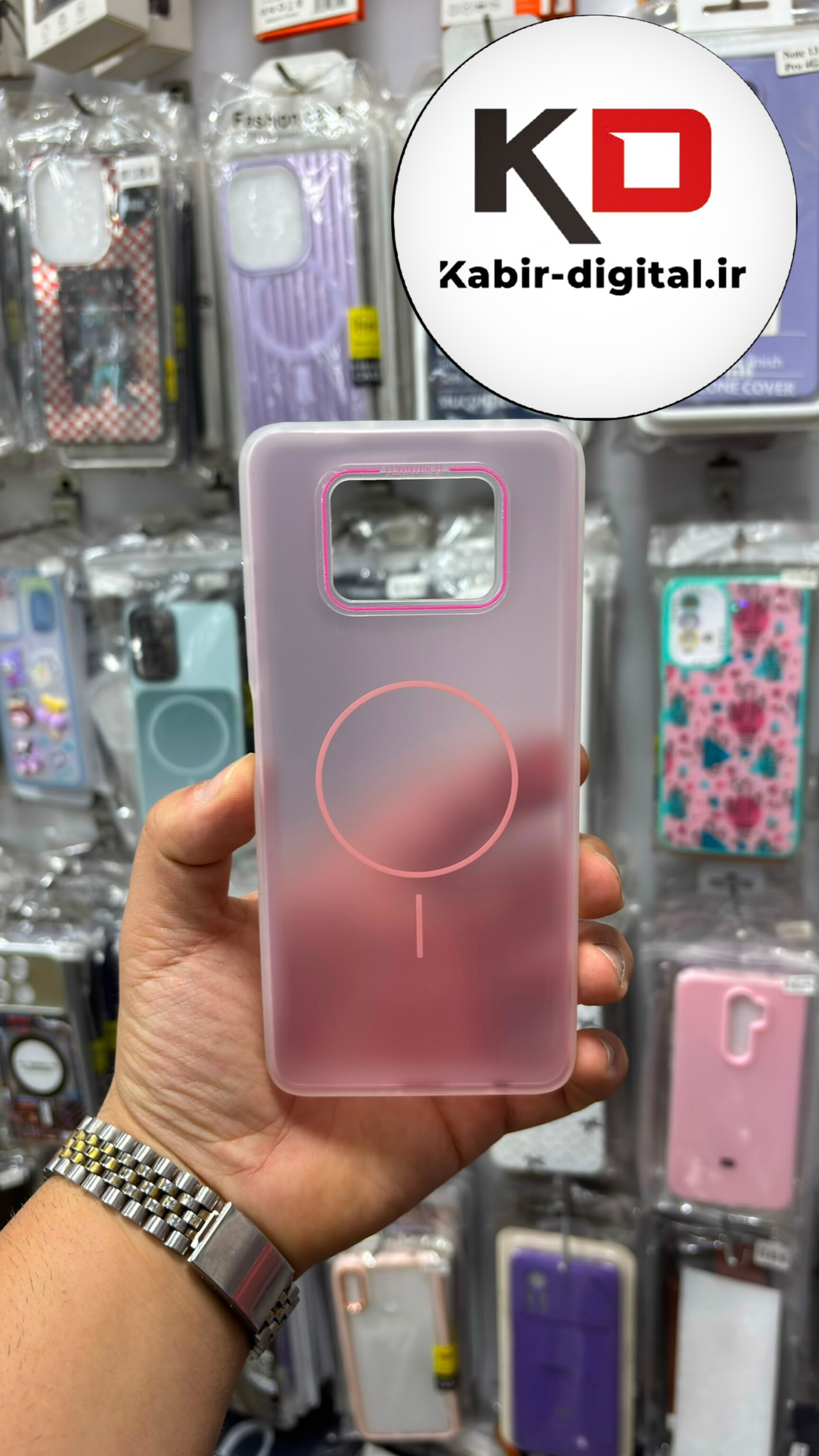 قاب گوشی Poco X3 / Poco X3 NFC / Poco X3 Pro شیائومی Pastel Case پاستلی  طرح مگ سیف Magsafe مات لنز رنگی صورتی